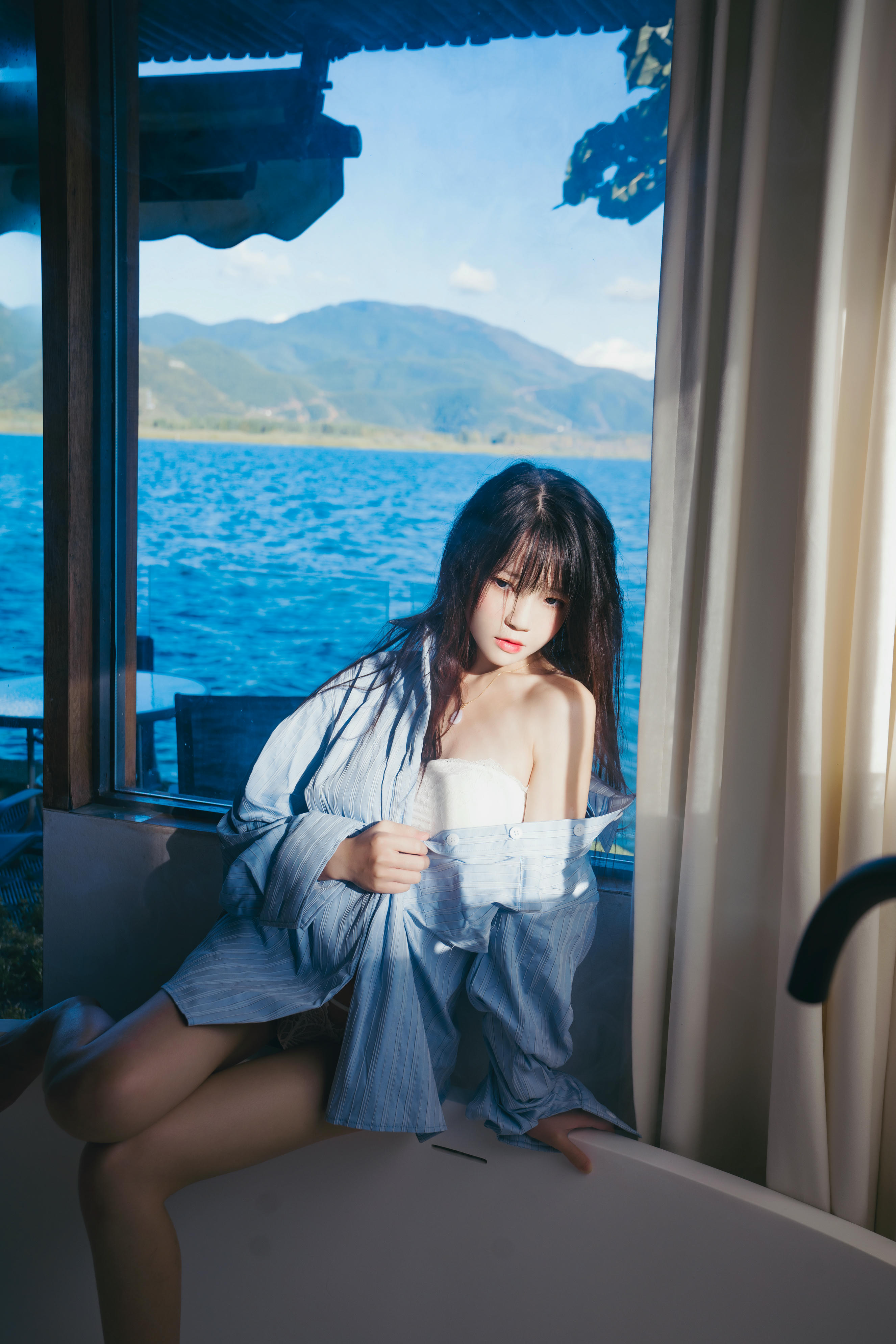 桜桃喵 NO.161 蓝衬衫 [44P1.10GB]_第1集
