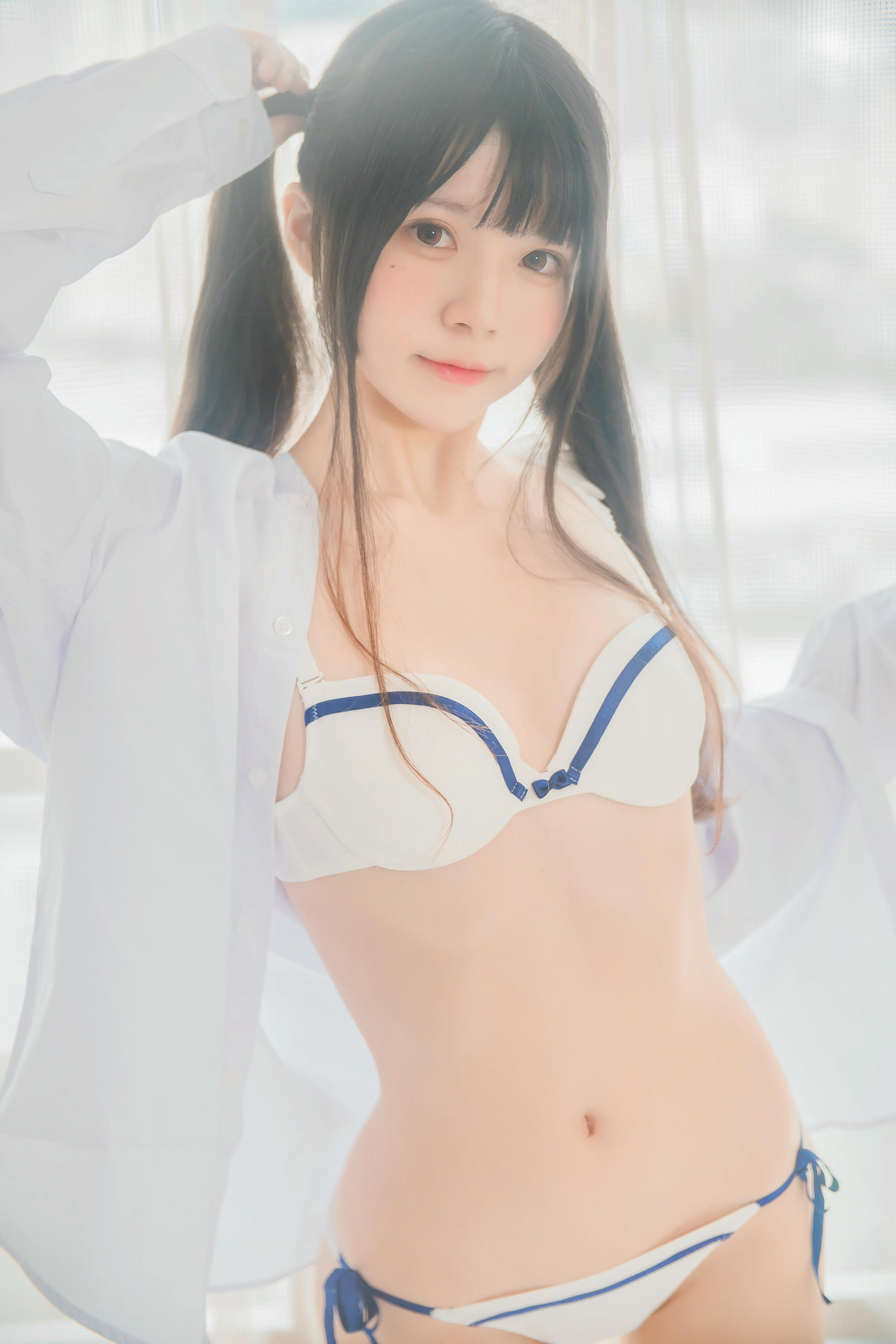 桜桃喵 NO.001 白衬衫双马尾 [47P-345MB]_第1集