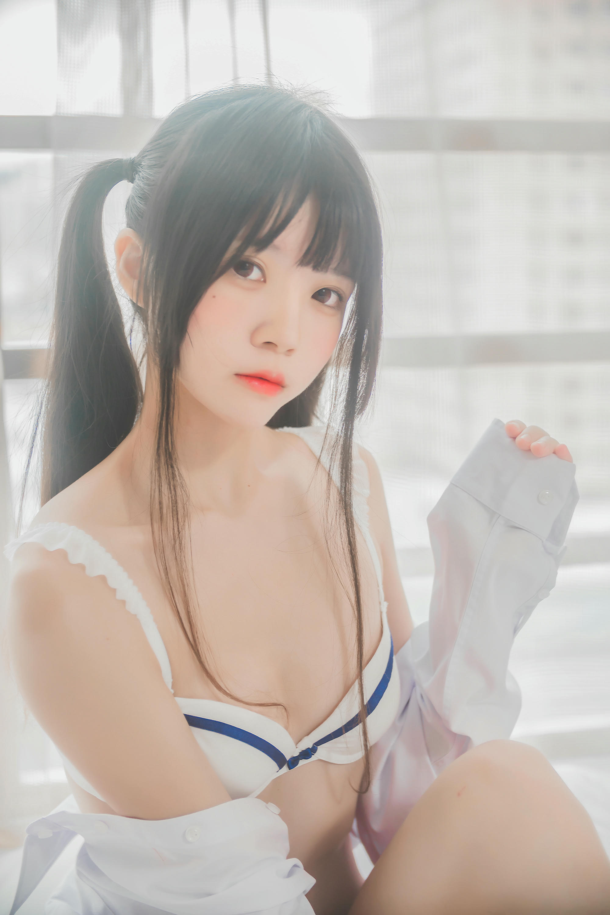 桜桃喵 NO.001 白衬衫双马尾 [47P-345MB]_第1集