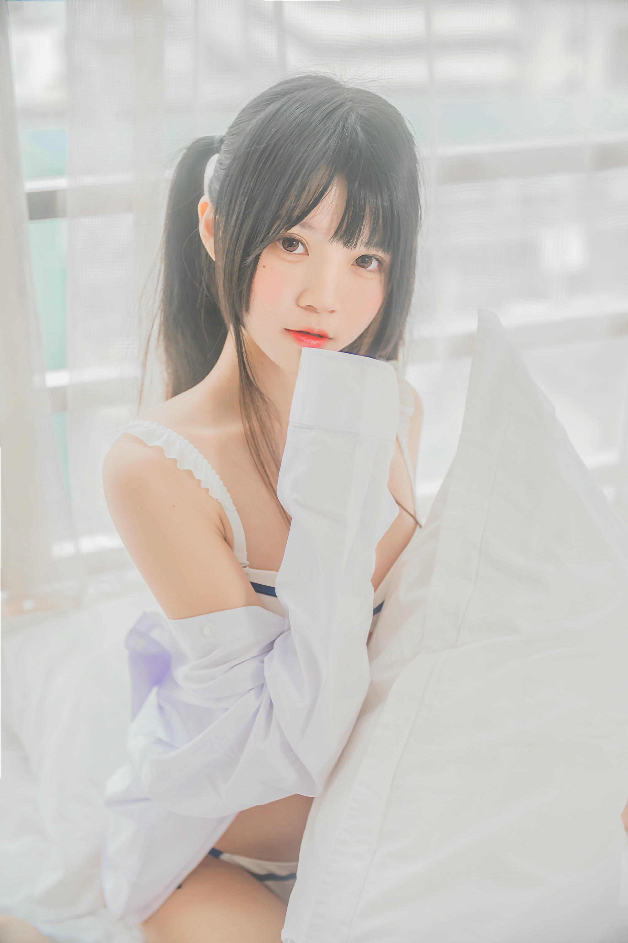 桜桃喵 NO.001 白衬衫双马尾 [47P-345MB]_第1集