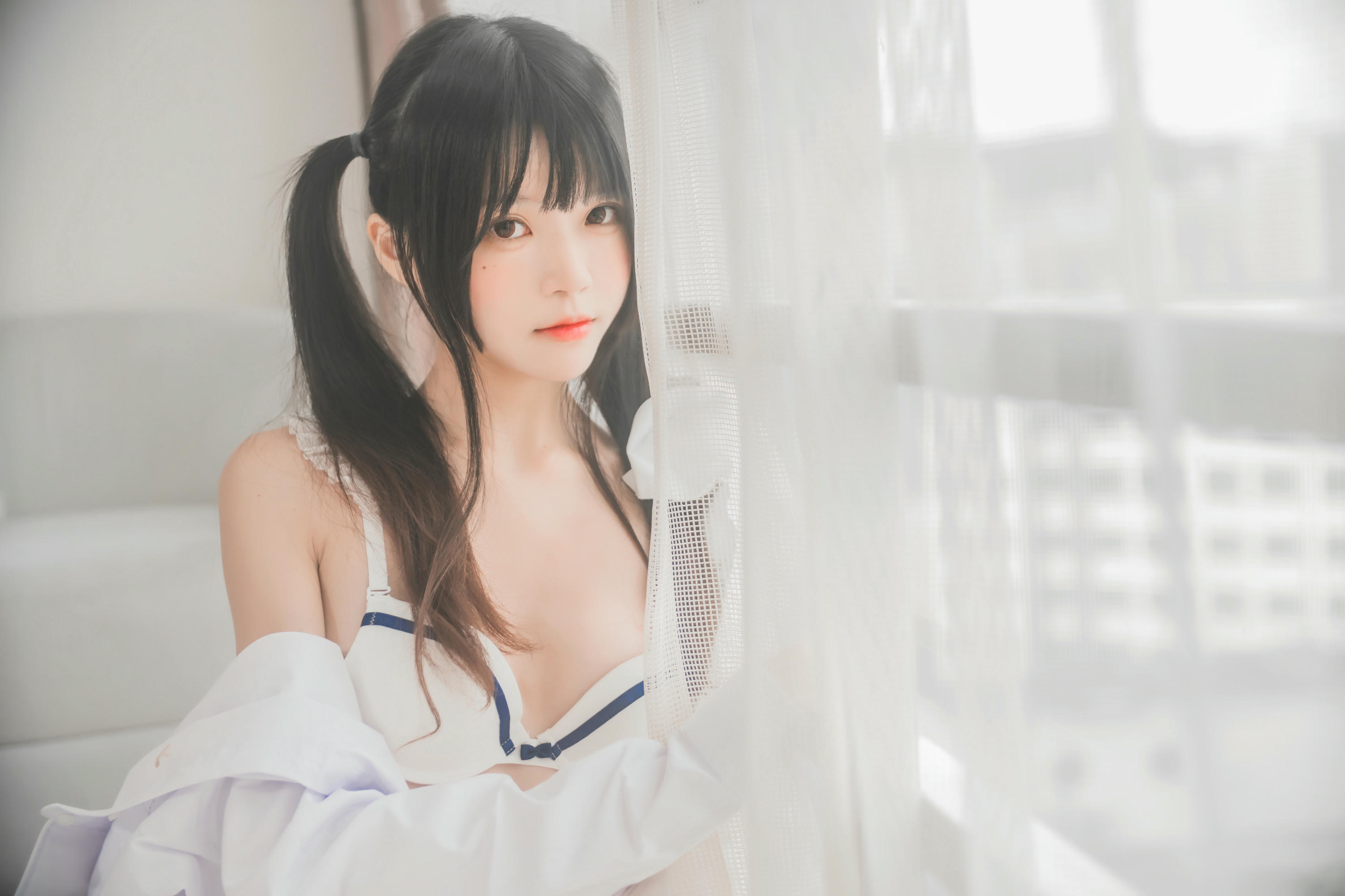 桜桃喵 NO.001 白衬衫双马尾 [47P-345MB]_第2集