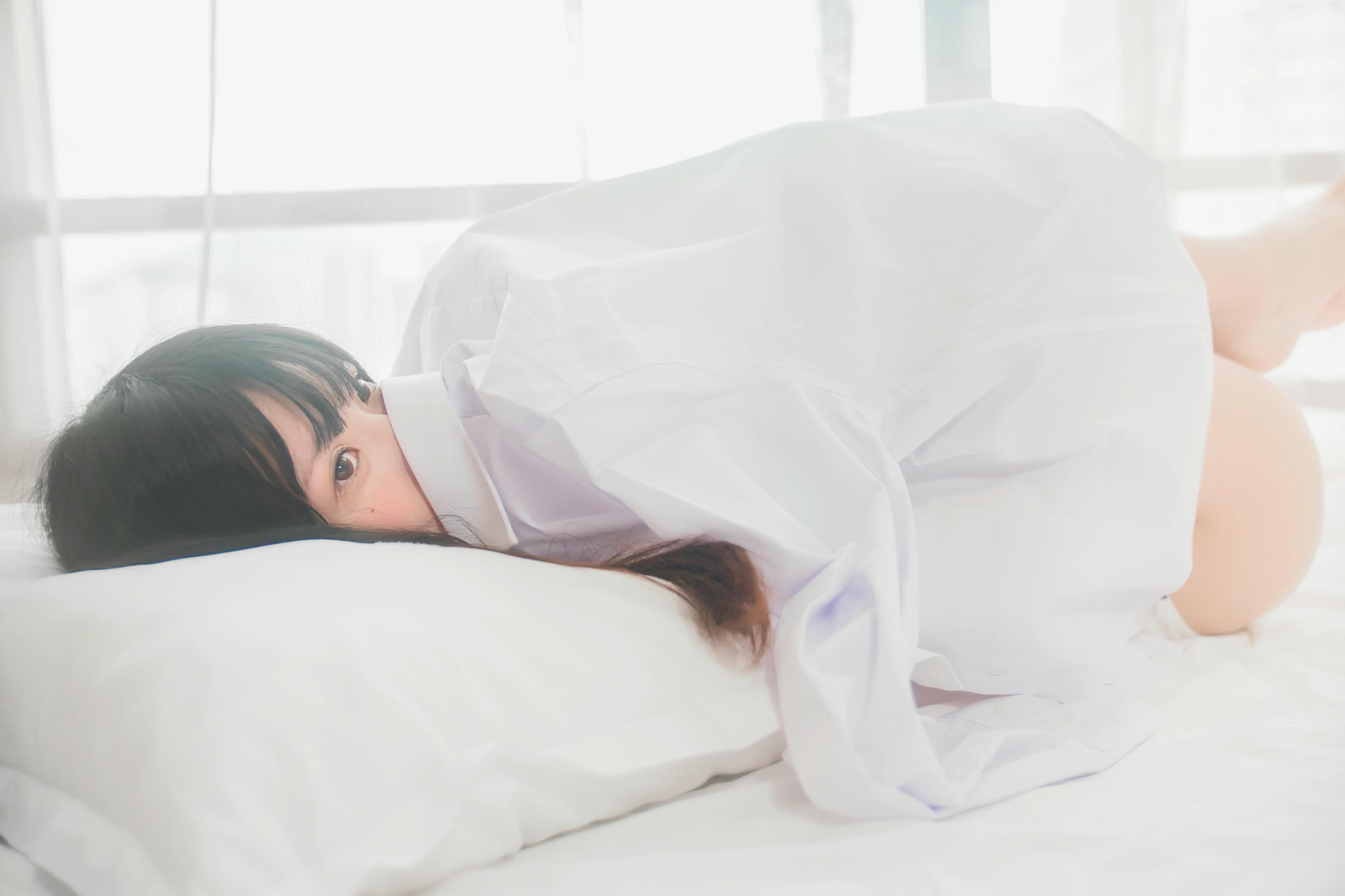 桜桃喵 NO.001 白衬衫双马尾 [47P-345MB]_第2集