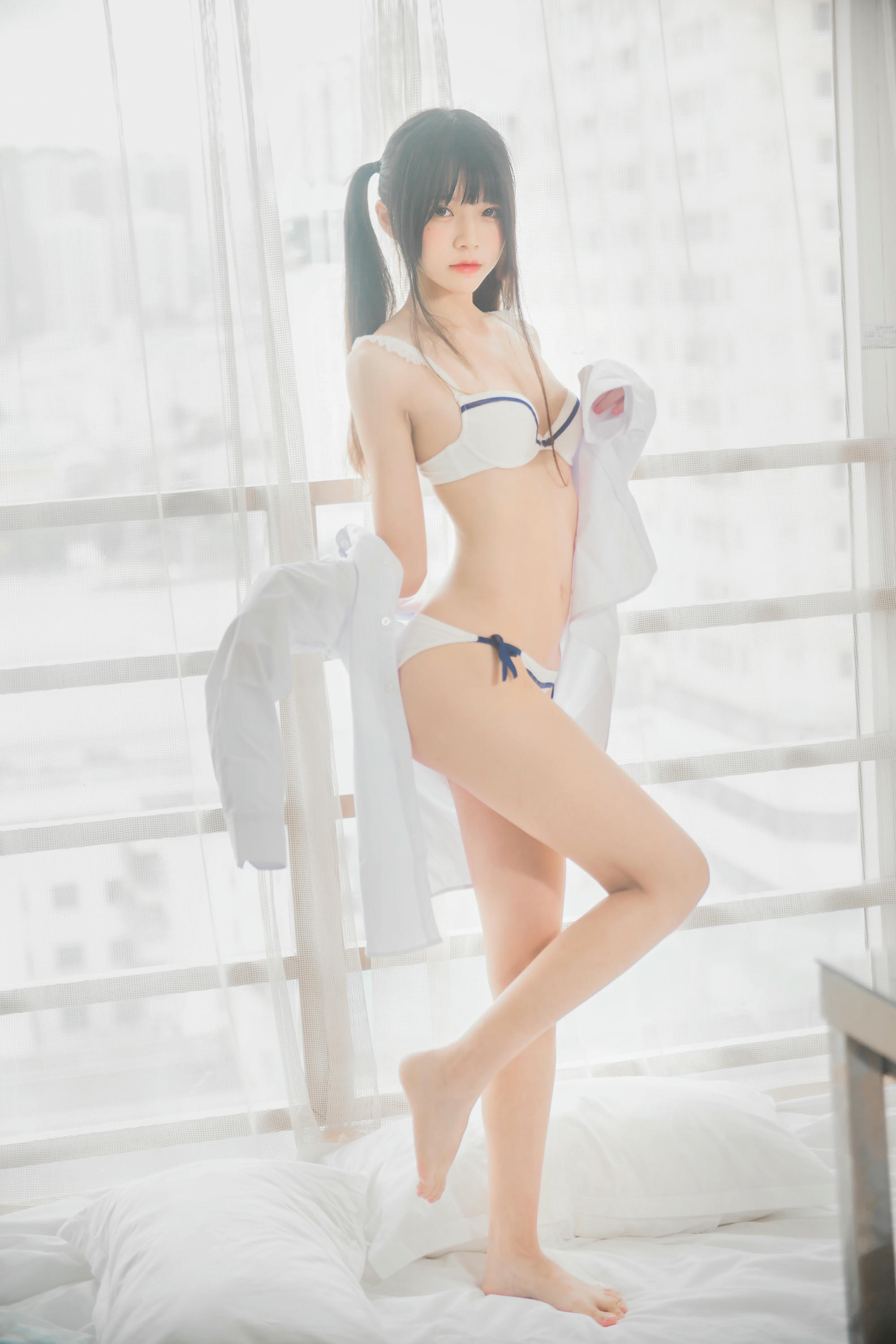 桜桃喵 NO.001 白衬衫双马尾 [47P-345MB]_第1集