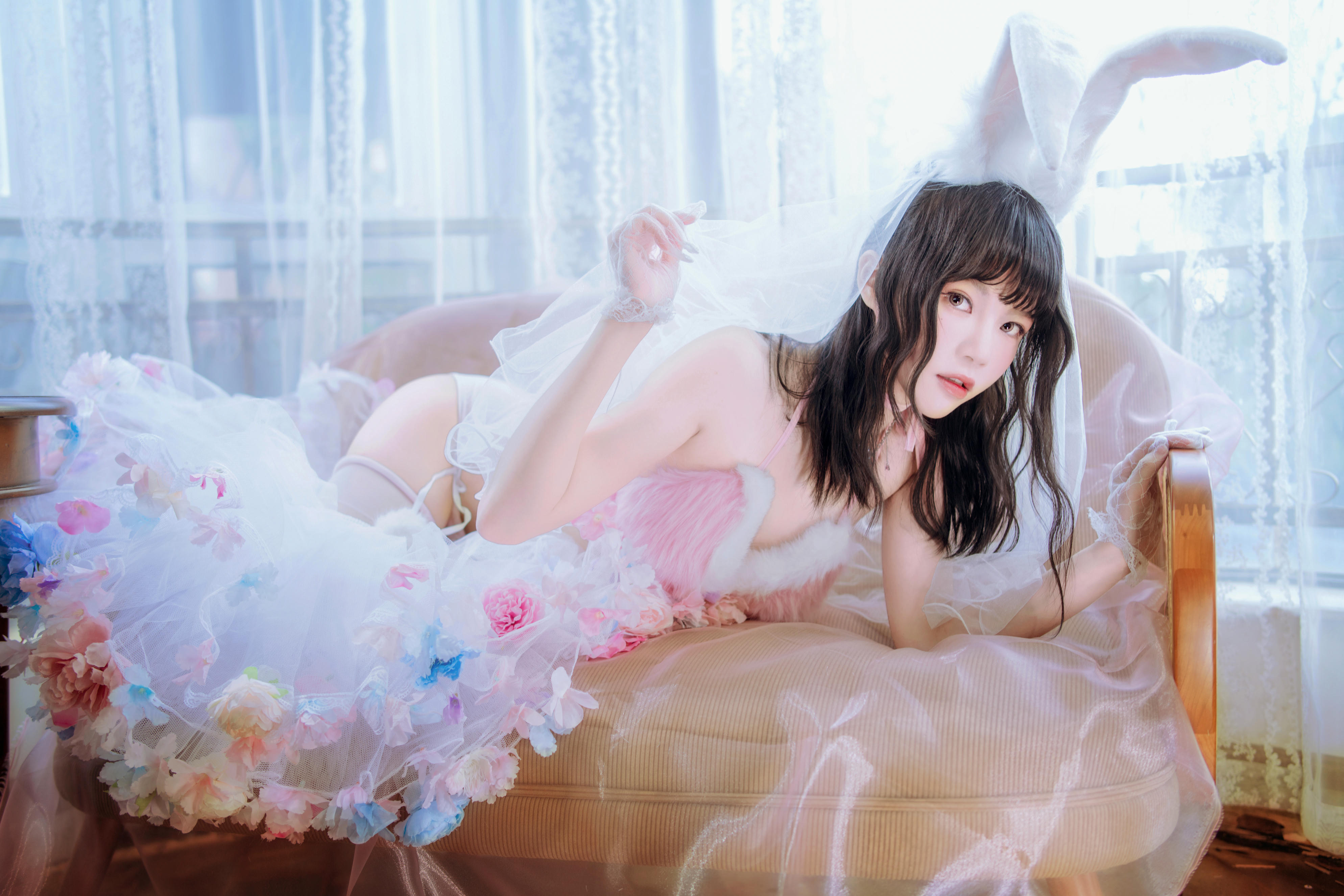 桜桃喵 NO.188 花嫁兔 [54P2V 929MB]_第1集