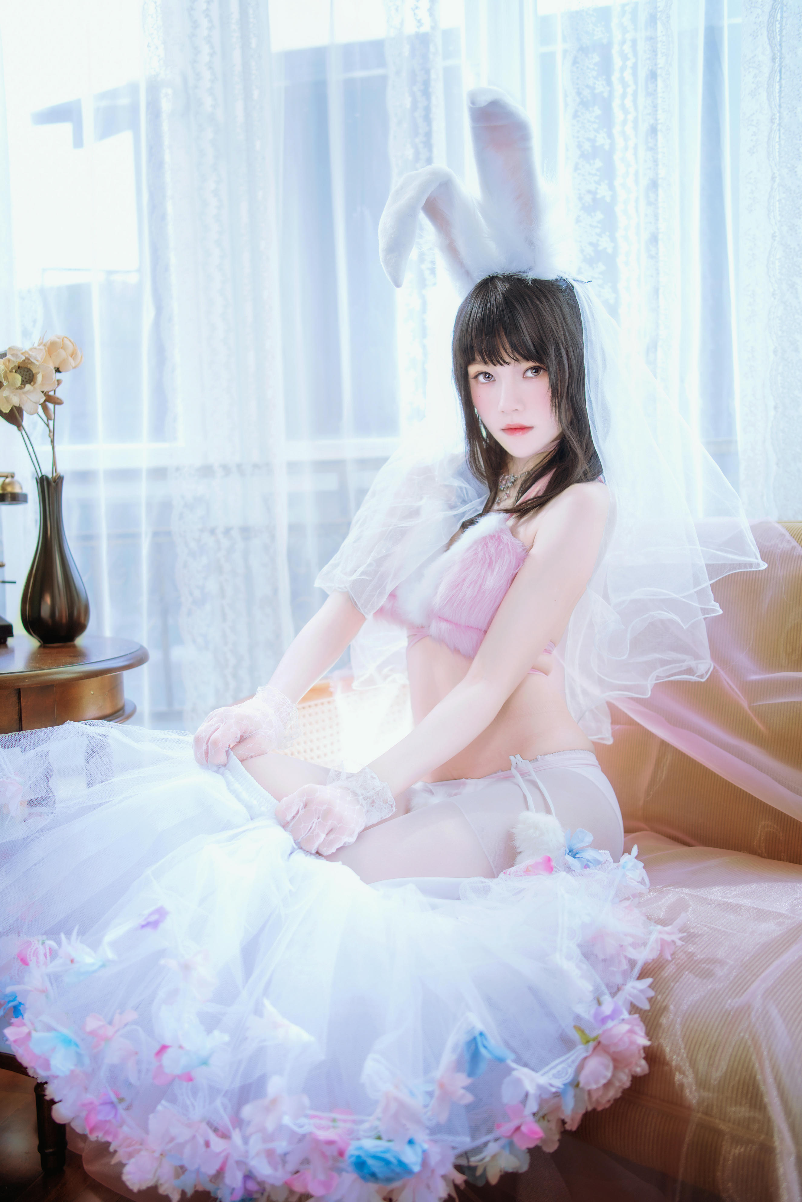 桜桃喵 NO.188 花嫁兔 [54P2V 929MB]_第1集