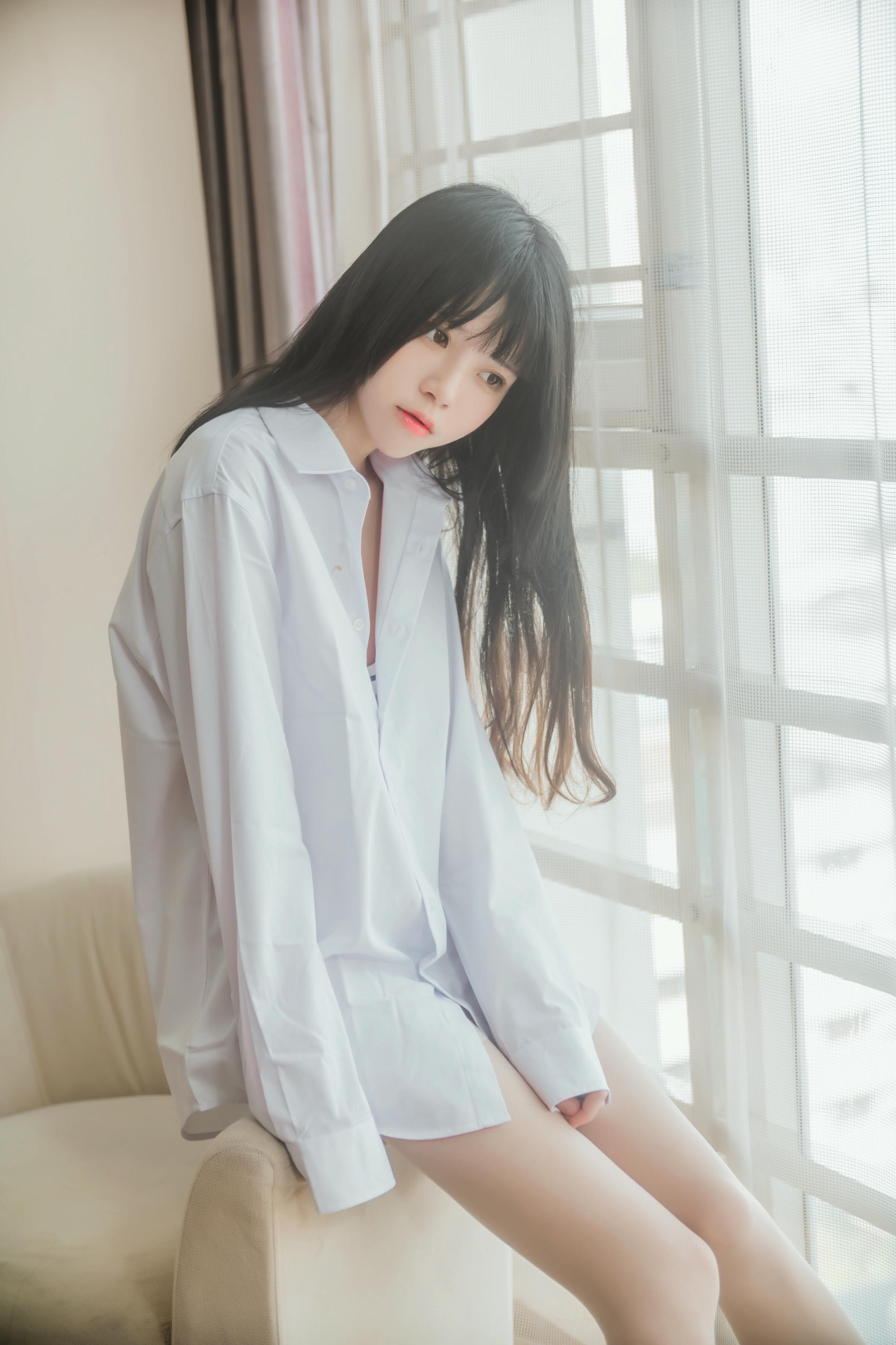 桜桃喵 NO.002 白衬衫散发 [49P-409MB]_第1集