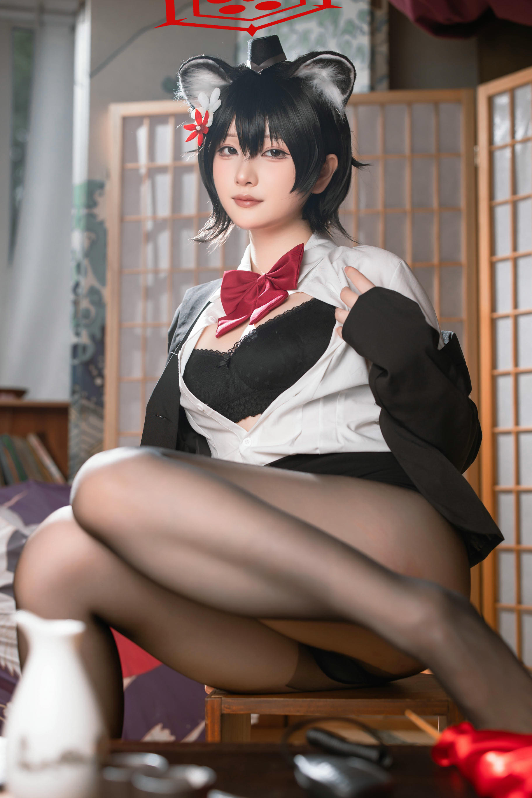 屿鱼 NO.031 蔚蓝档案 春日椿 导游[55P 155.6M]_第2集