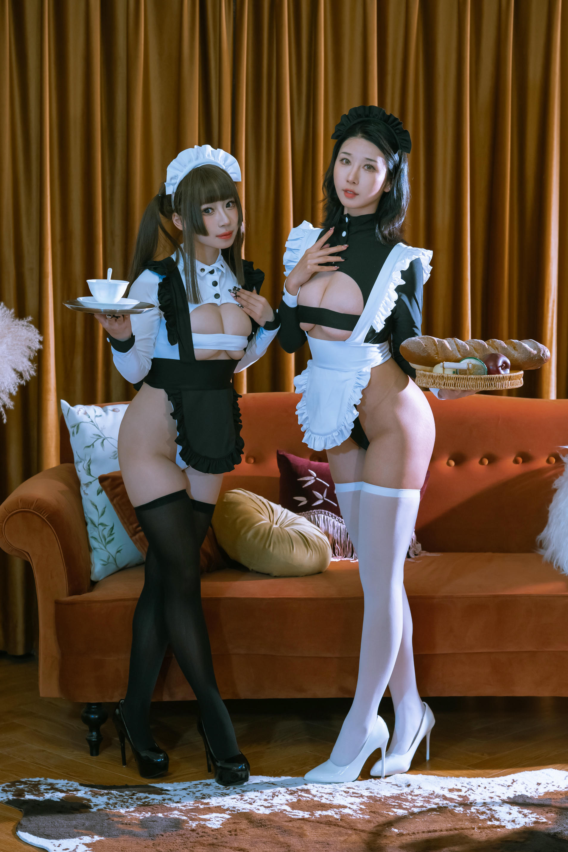 云溪溪 NO.057 奶桃桃 胡桃猫 双人女仆[55P1V-1.2G]_第1集