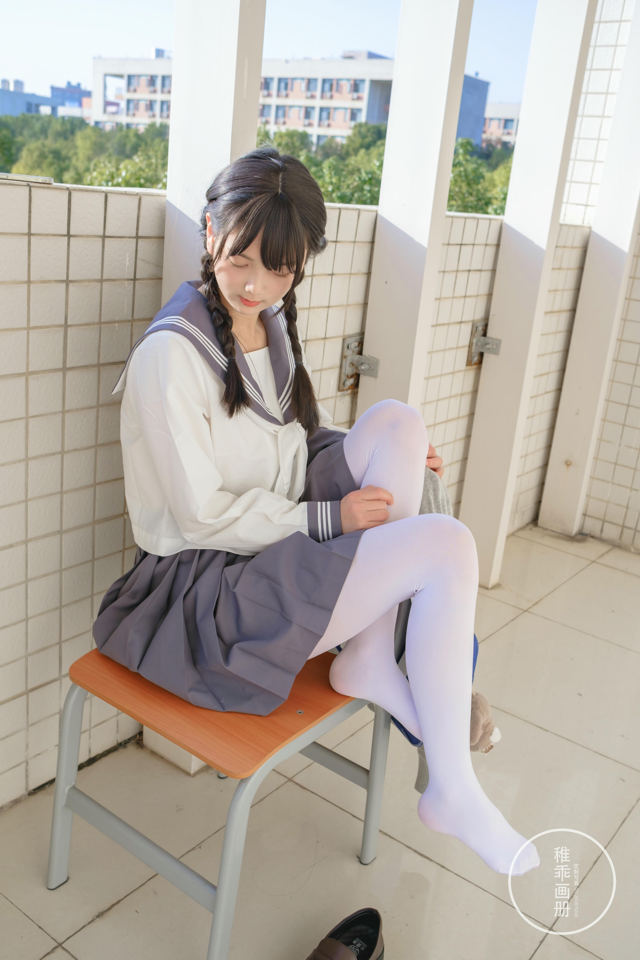 稚乖画册 NO.005 晴空03 双马尾jk [71P1V-0.99GB]_第2集