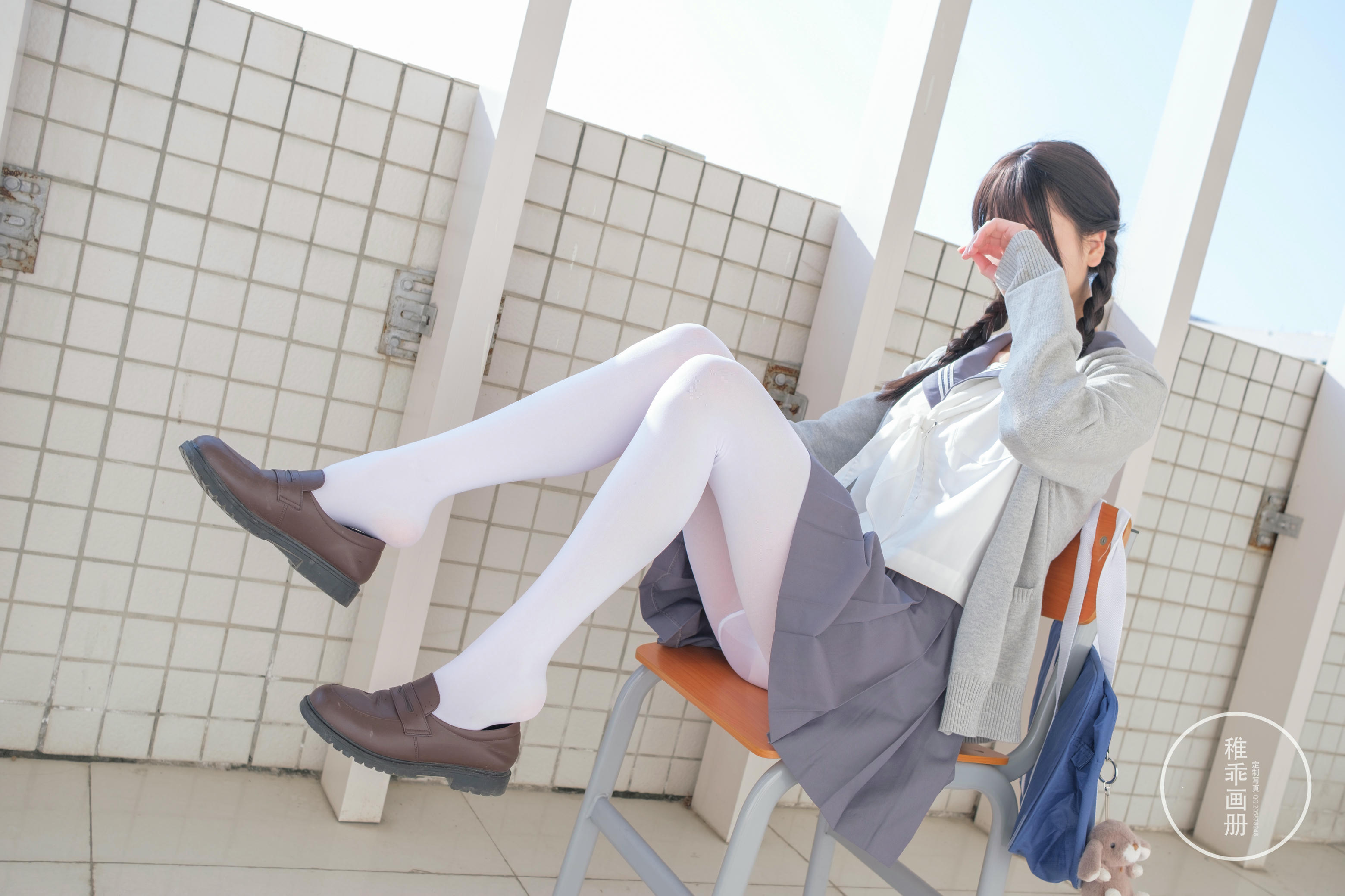 稚乖画册 NO.005 晴空03 双马尾jk [71P1V-0.99GB]_第2集