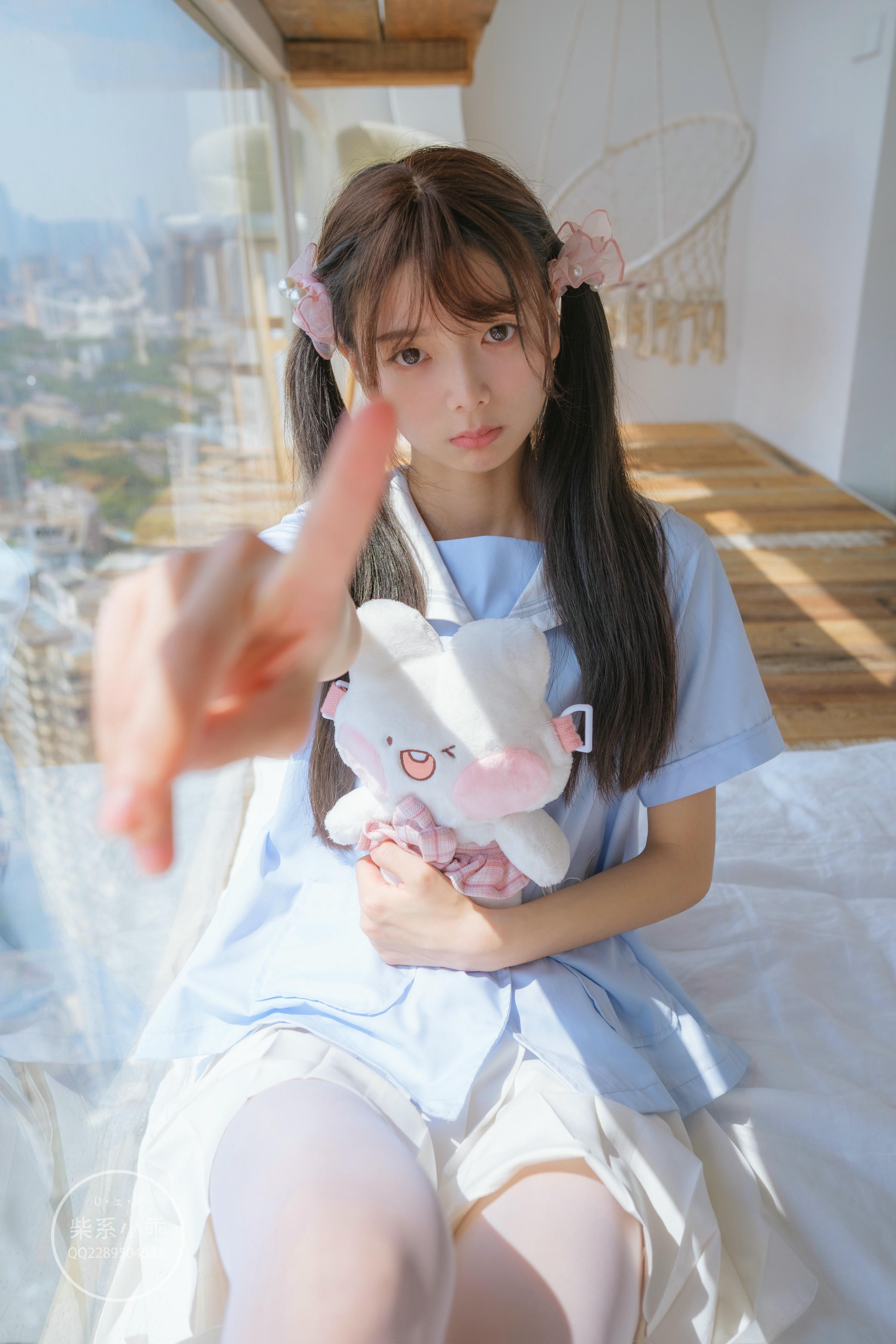 稚乖画册 NO.01 晴空01 白丝双马尾jk [79P-600MB]_第2集