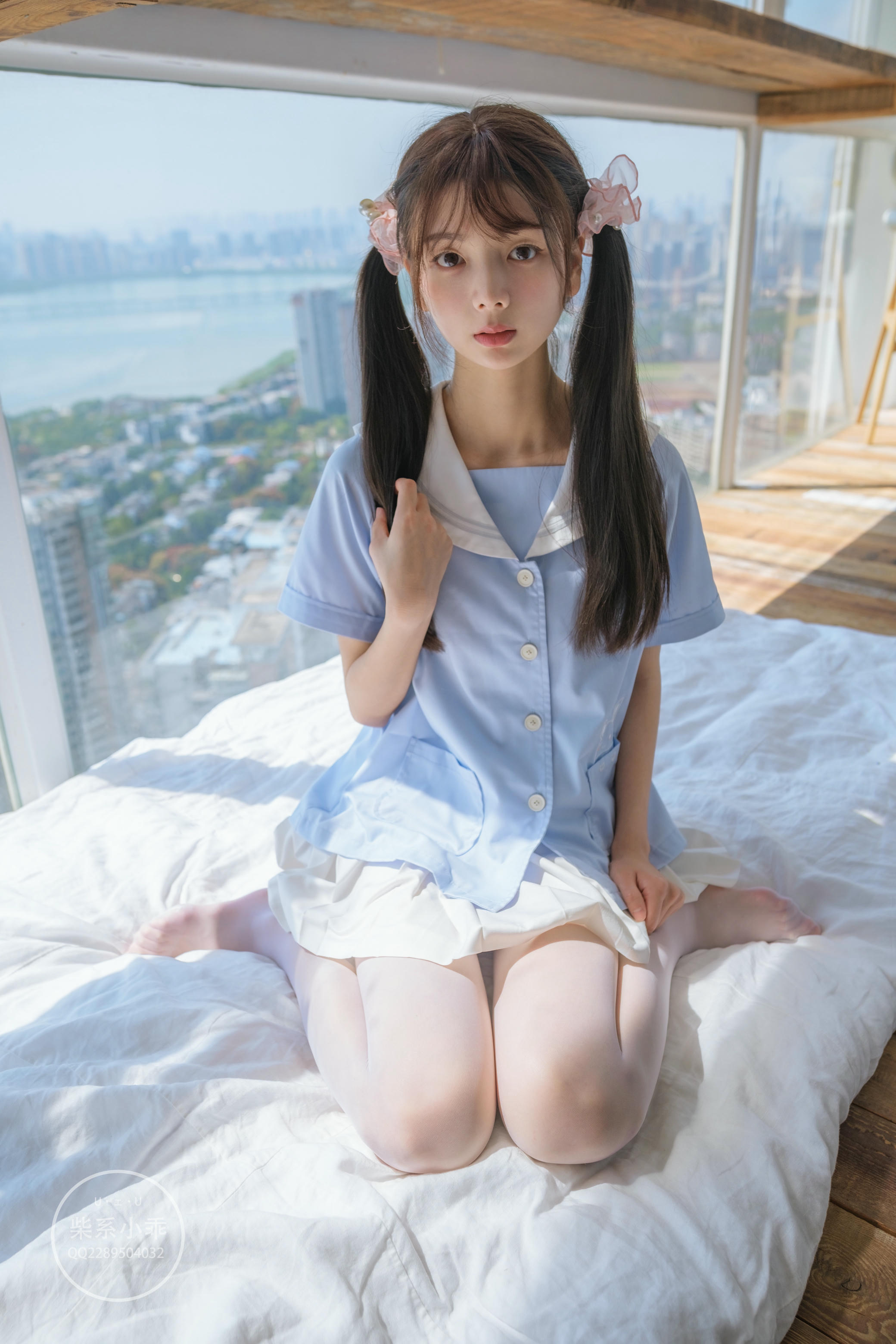 稚乖画册 NO.01 晴空01 白丝双马尾jk [79P-600MB]_第1集