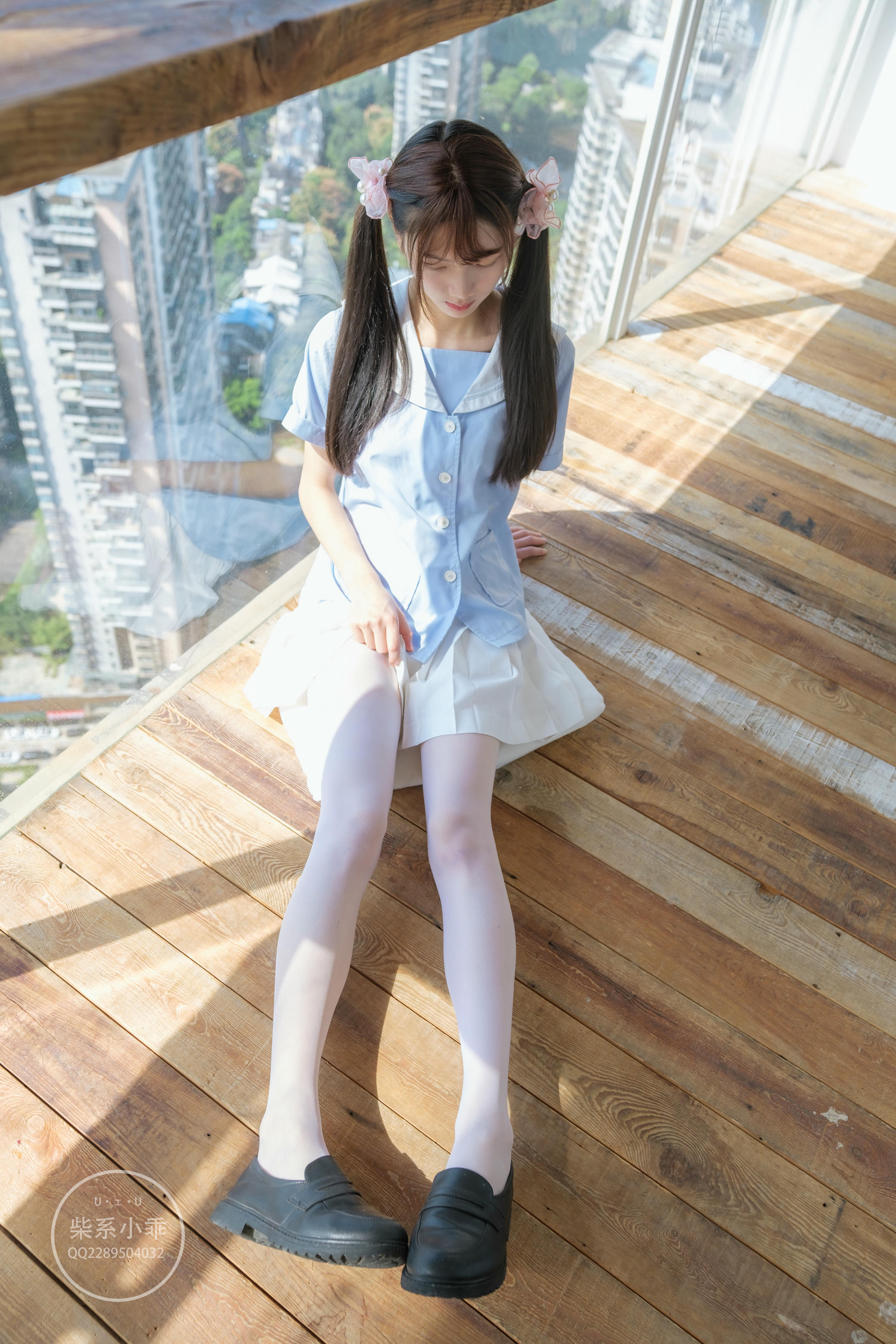 稚乖画册 NO.01 晴空01 白丝双马尾jk [79P-600MB]_第2集