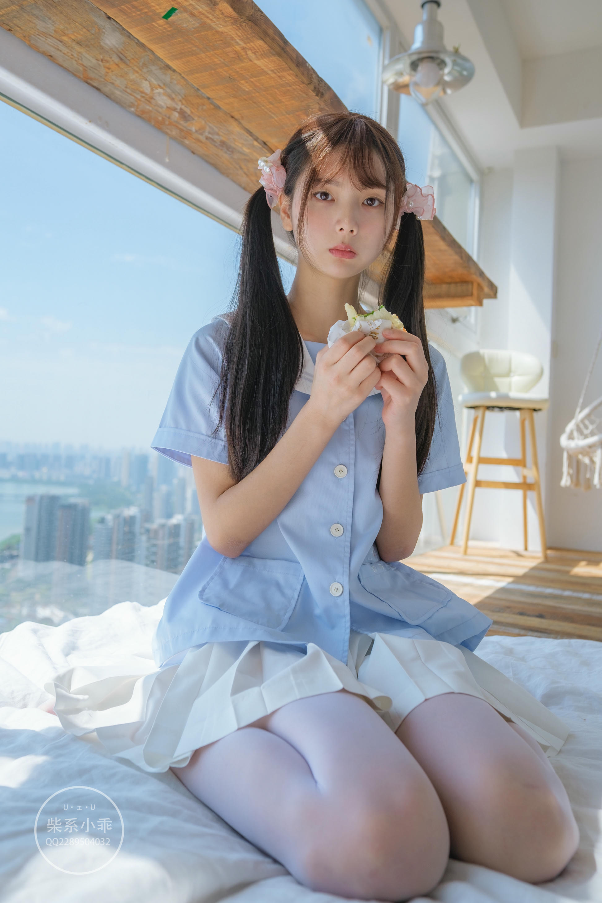 稚乖画册 NO.01 晴空01 白丝双马尾jk [79P-600MB]_第1集