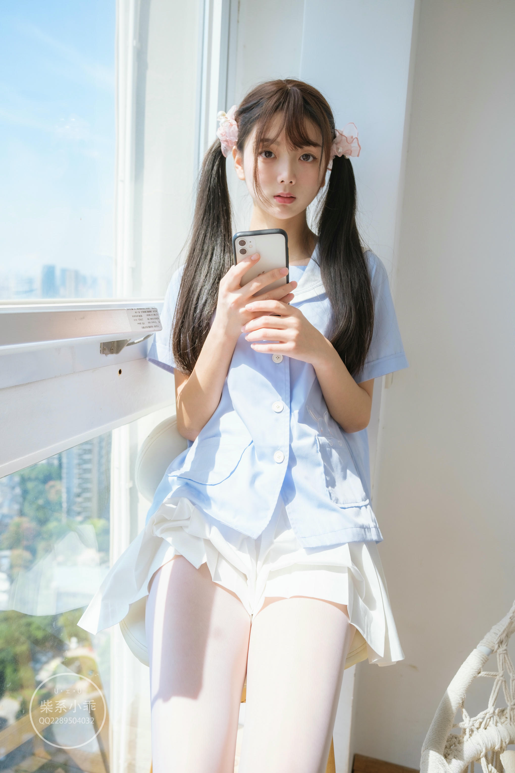 稚乖画册 NO.01 晴空01 白丝双马尾jk [79P-600MB]_第4集