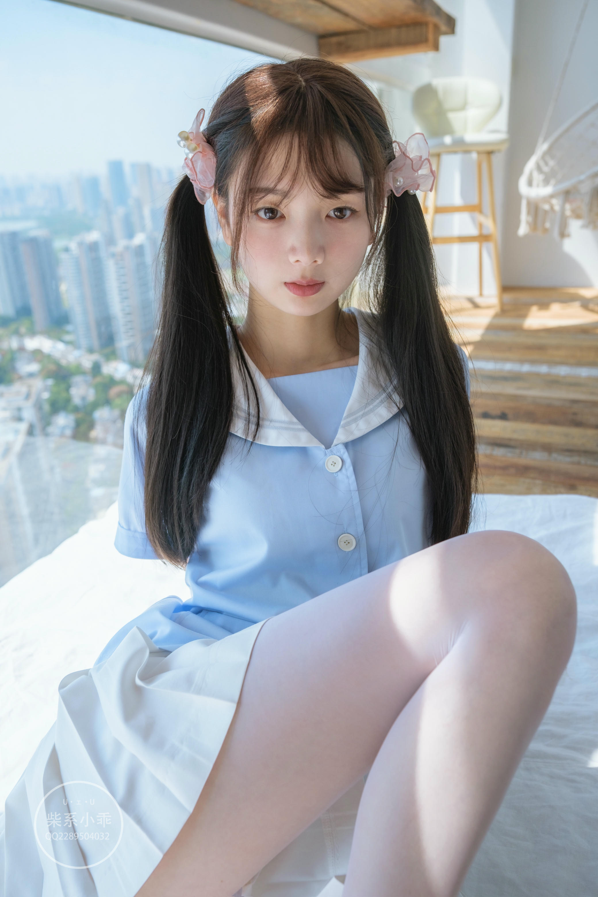 稚乖画册 NO.01 晴空01 白丝双马尾jk [79P-600MB]_第4集