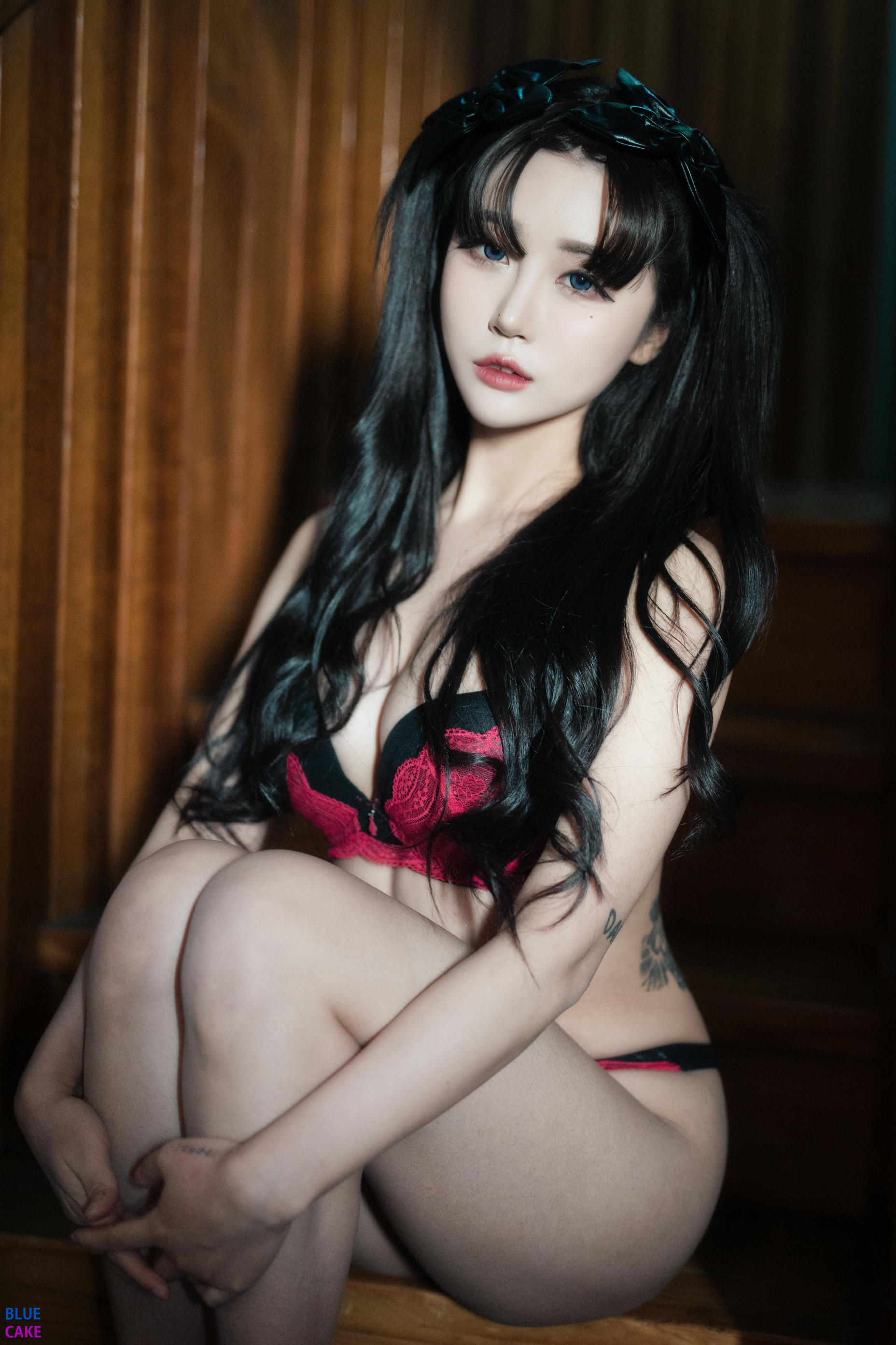 [BLUECAKE] Vol.0022 Bomi (보미)&Zia (지아)  Fate Saber x Thosaka Rin -Lingerie ver [128P-1.65GB]_第6集