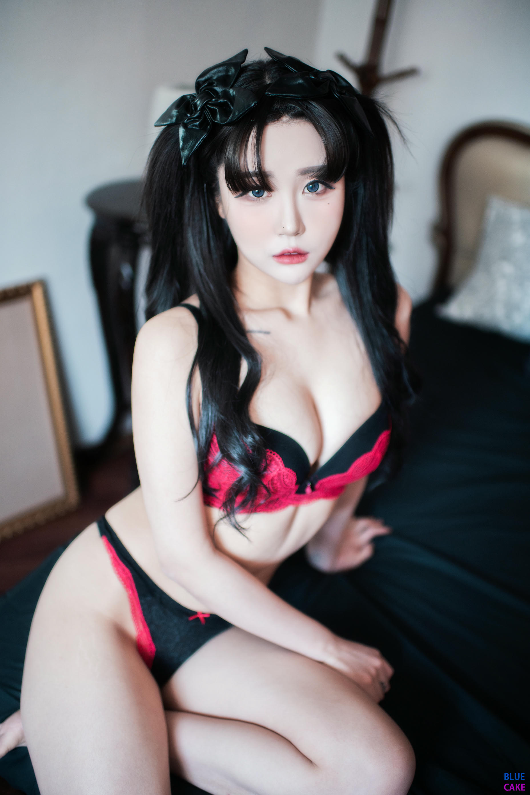 [BLUECAKE] Vol.0022 Bomi (보미)&Zia (지아)  Fate Saber x Thosaka Rin -Lingerie ver [128P-1.65GB]_第6集