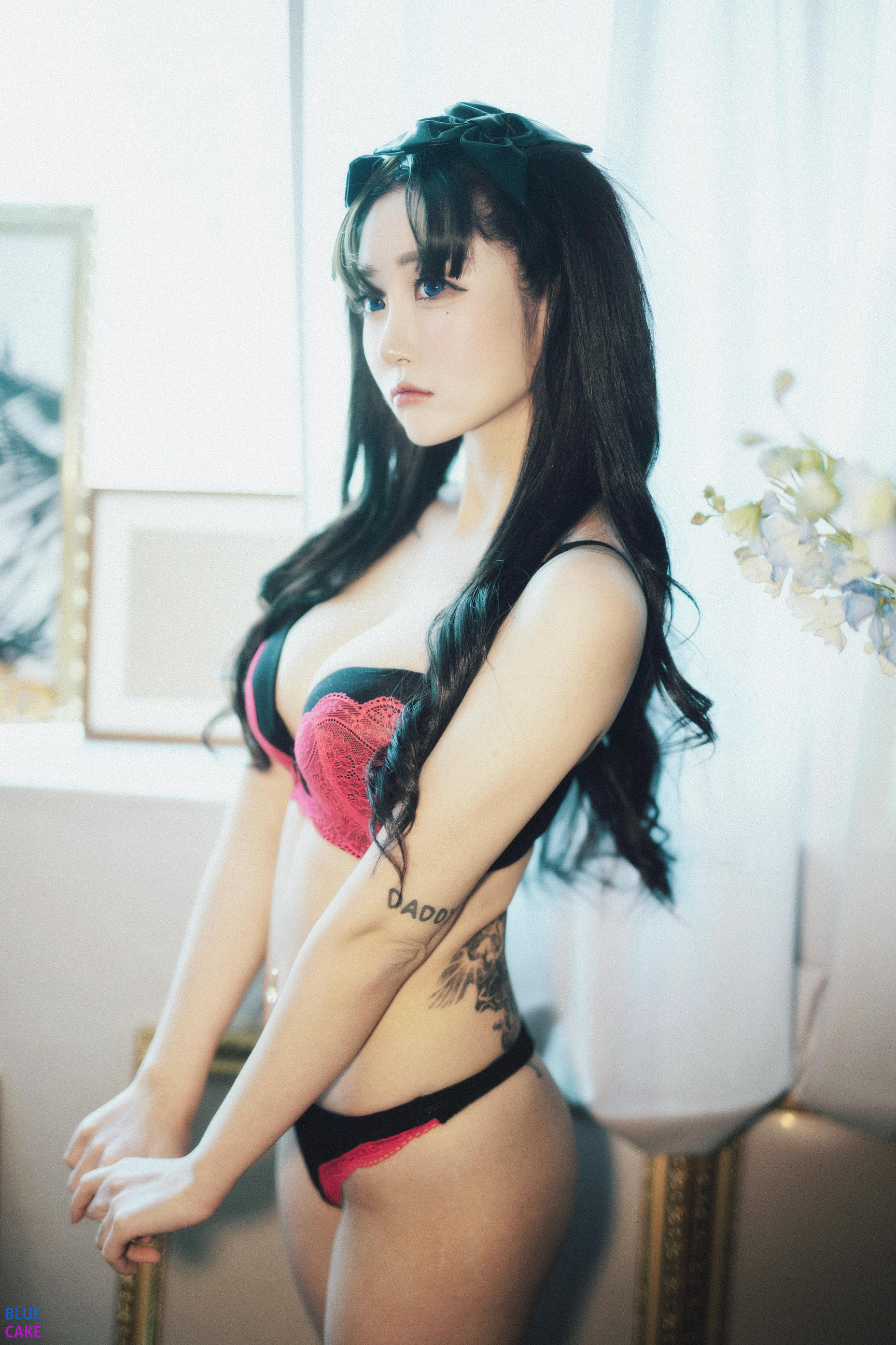 [BLUECAKE] Vol.0022 Bomi (보미)&Zia (지아)  Fate Saber x Thosaka Rin -Lingerie ver [128P-1.65GB]_第6集