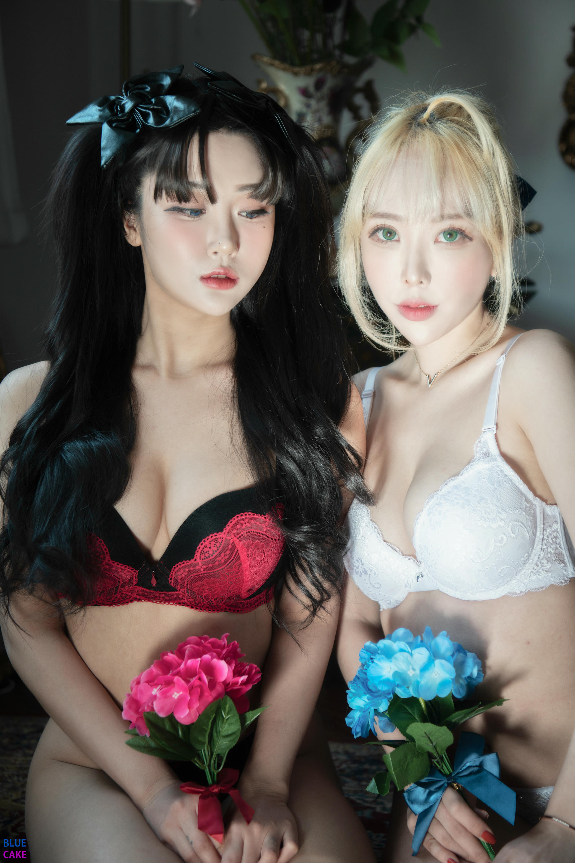 [BLUECAKE] Vol.0022 Bomi (보미)&Zia (지아)  Fate Saber x Thosaka Rin -Lingerie ver [128P-1.65GB]_第7集