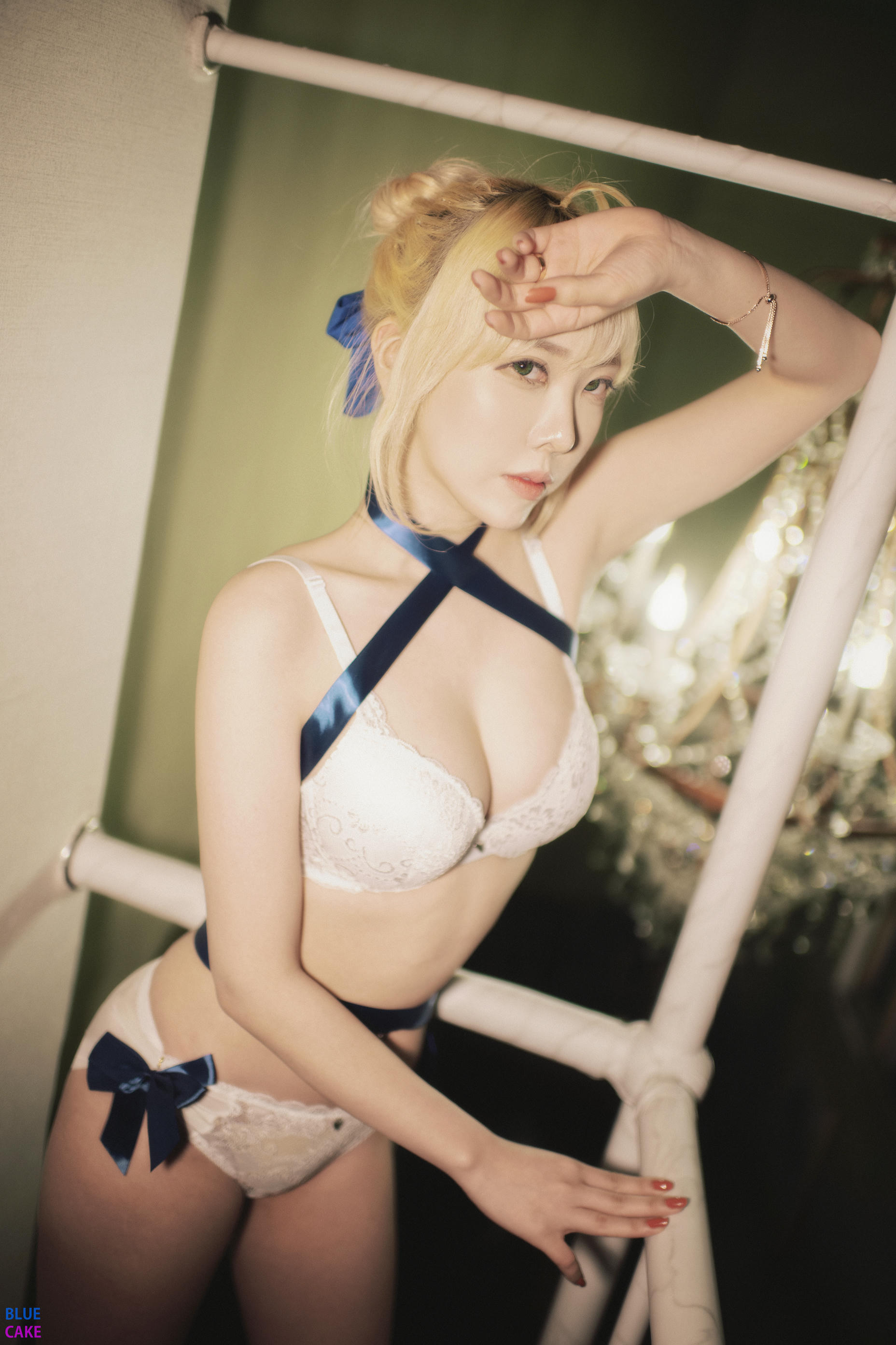 [BLUECAKE] Vol.0022 Bomi (보미)&Zia (지아)  Fate Saber x Thosaka Rin -Lingerie ver [128P-1.65GB]_第2集