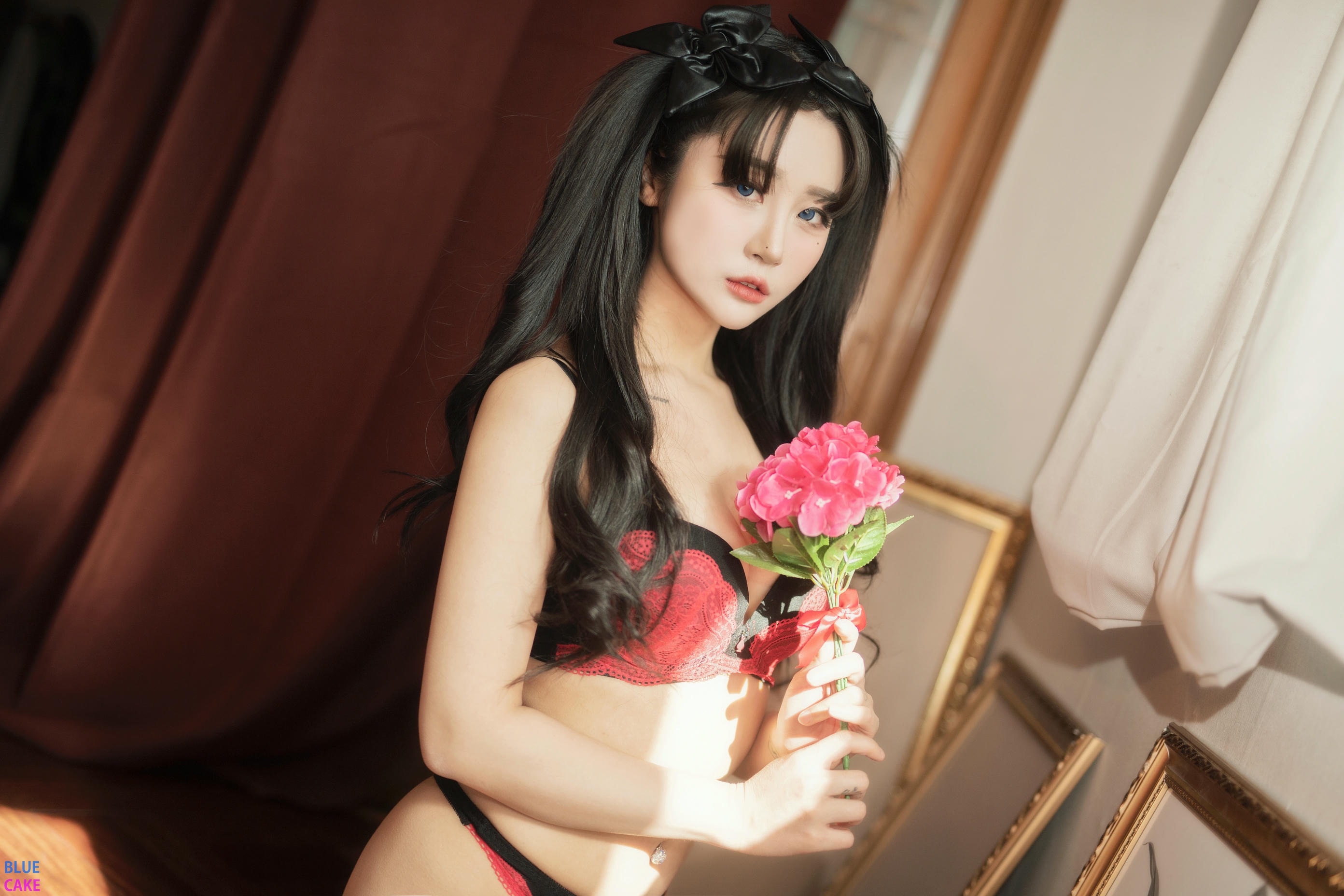 [BLUECAKE] Vol.0022 Bomi (보미)&Zia (지아)  Fate Saber x Thosaka Rin -Lingerie ver [128P-1.65GB]_第4集