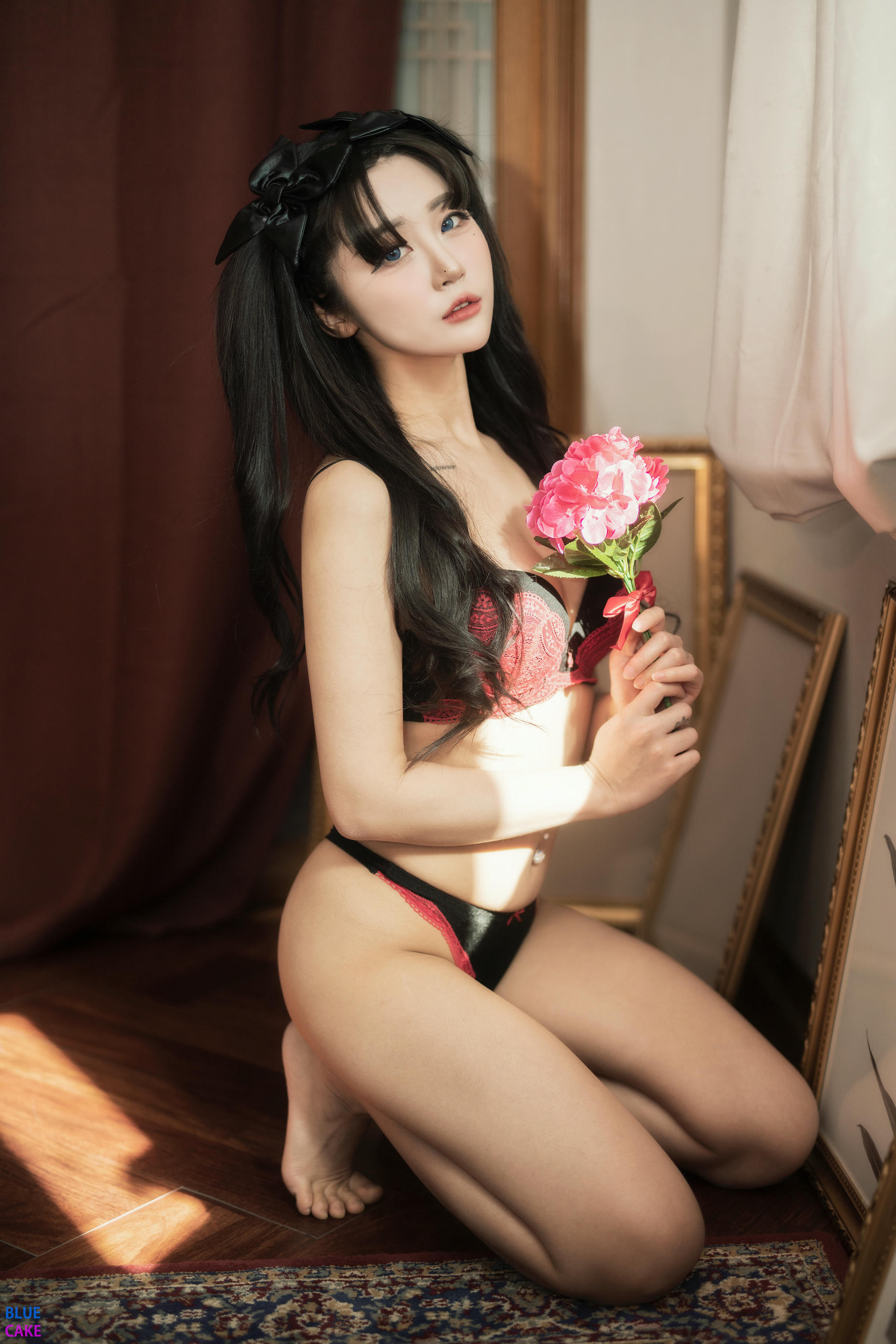 [BLUECAKE] Vol.0022 Bomi (보미)&Zia (지아)  Fate Saber x Thosaka Rin -Lingerie ver [128P-1.65GB]_第4集