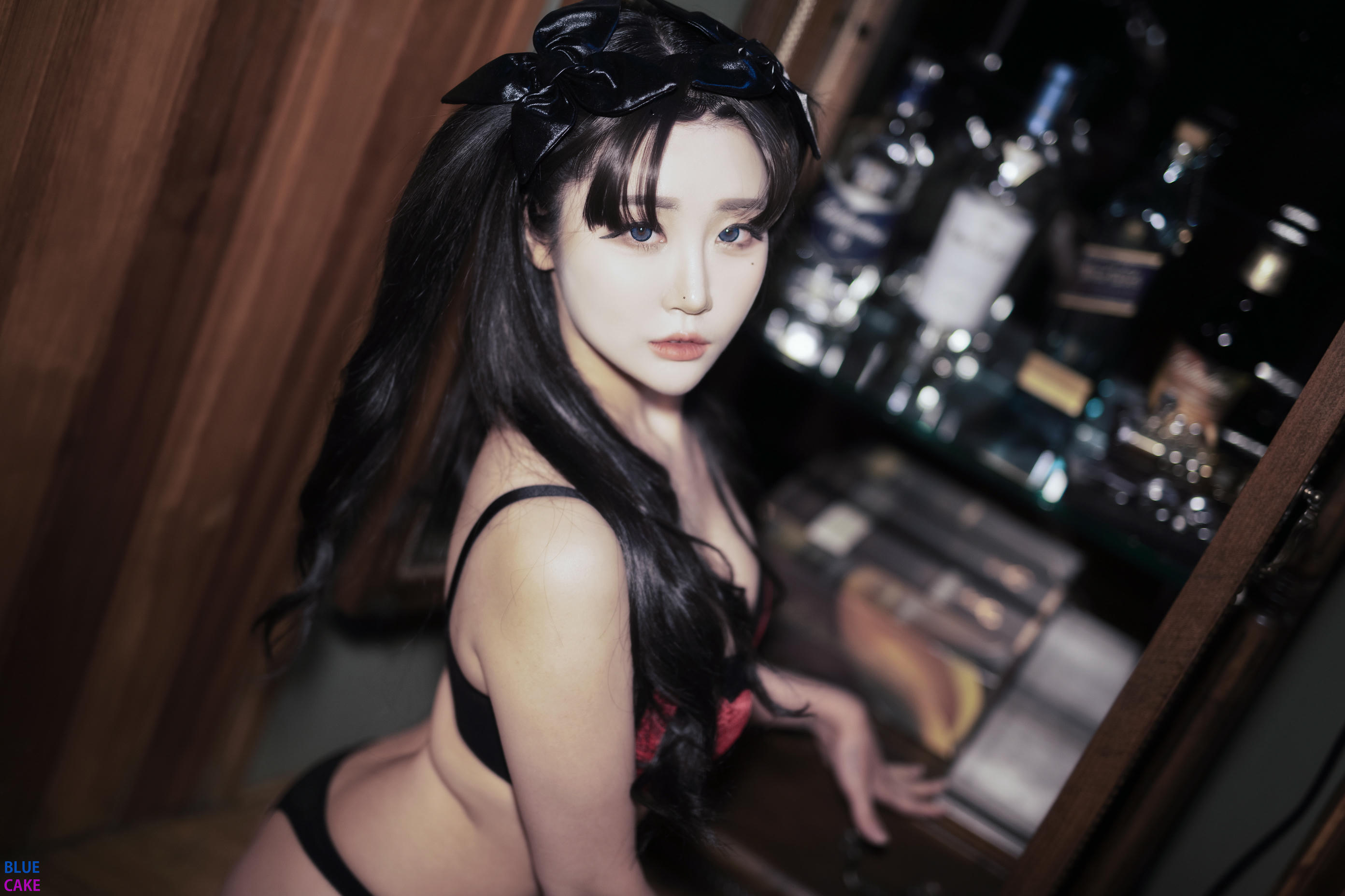 [BLUECAKE] Vol.0022 Bomi (보미)&Zia (지아)  Fate Saber x Thosaka Rin -Lingerie ver [128P-1.65GB]_第5集