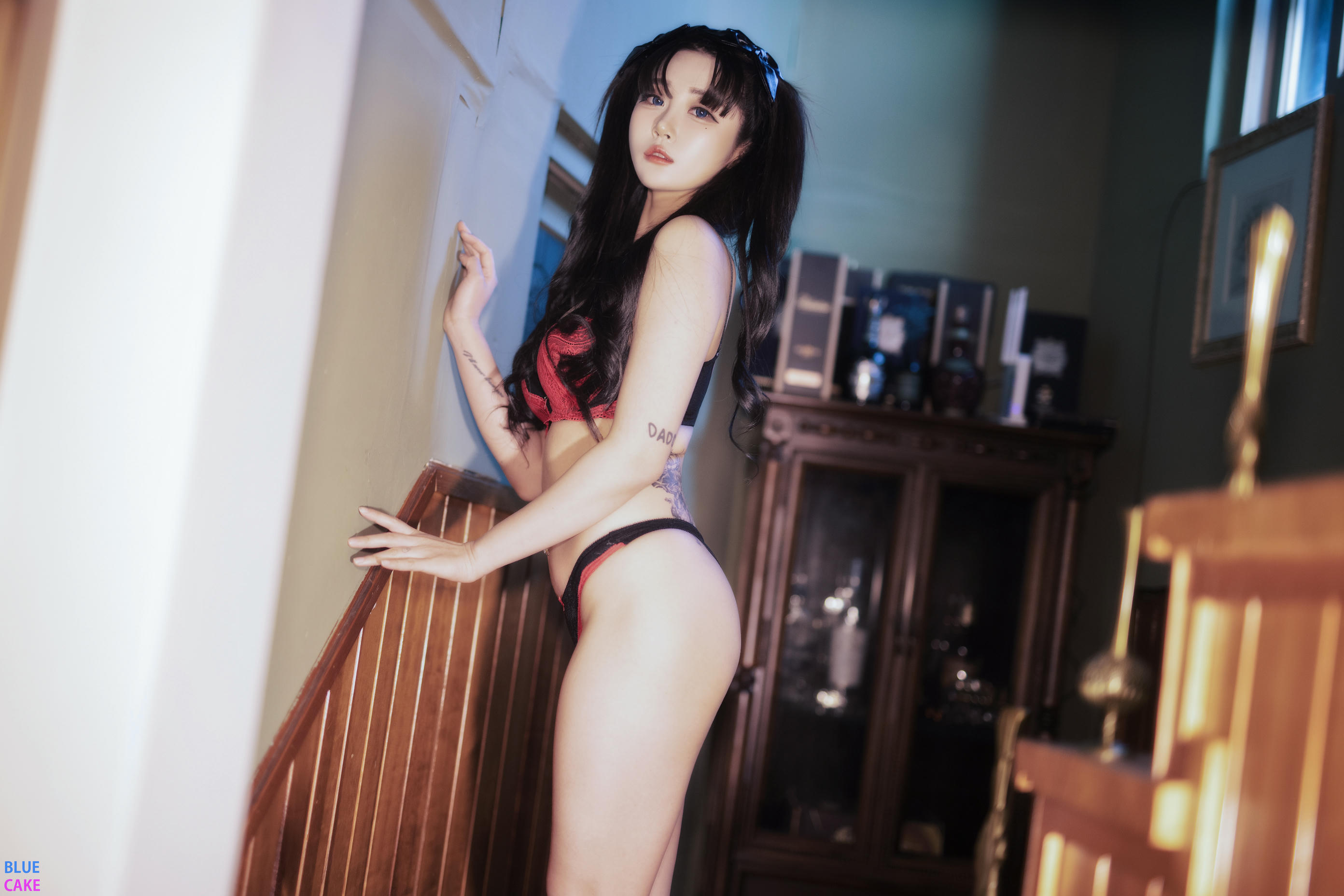 [BLUECAKE] Vol.0022 Bomi (보미)&Zia (지아)  Fate Saber x Thosaka Rin -Lingerie ver [128P-1.65GB]_第5集