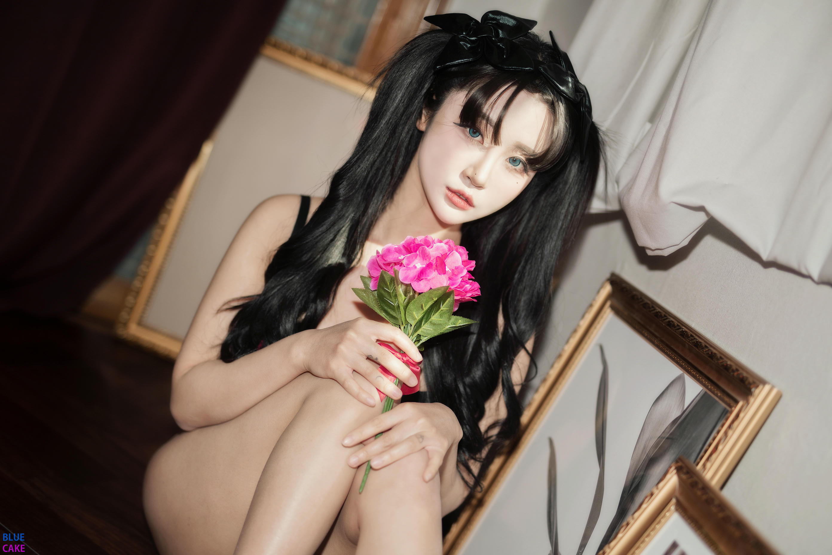 [BLUECAKE] Vol.0022 Bomi (보미)&Zia (지아)  Fate Saber x Thosaka Rin -Lingerie ver [128P-1.65GB]_第5集