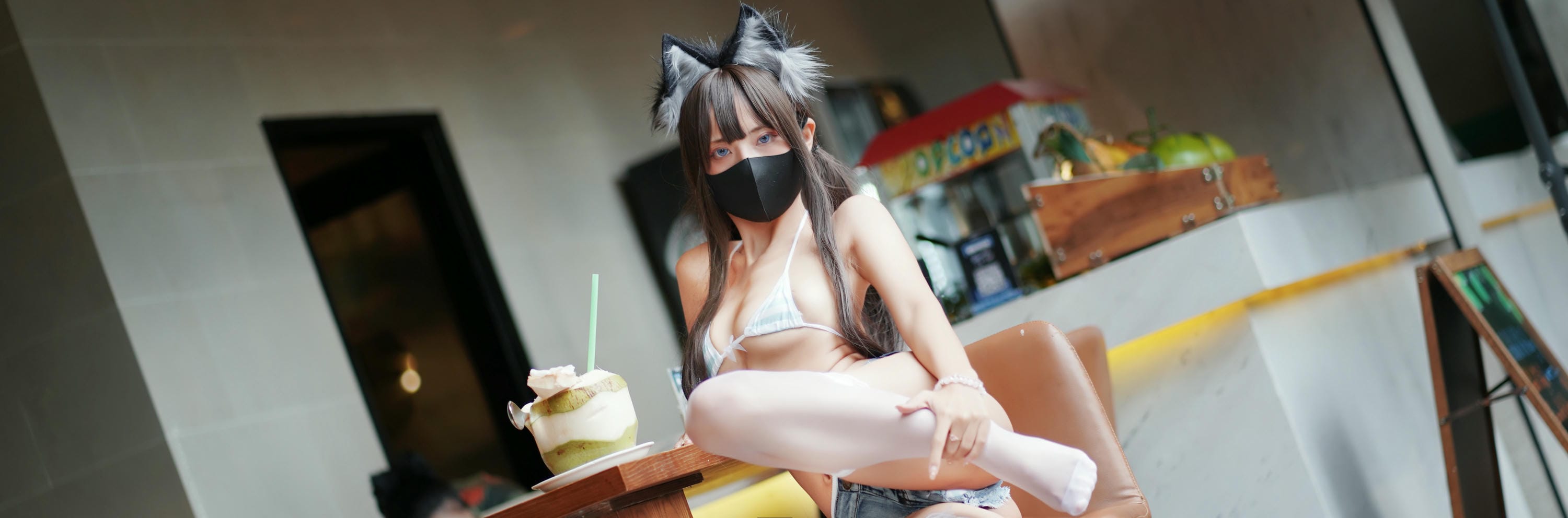 职业奶妈三水子 NO.005 猫猫蓝白比基尼 [85P1V 545.93 MB]_第2集
