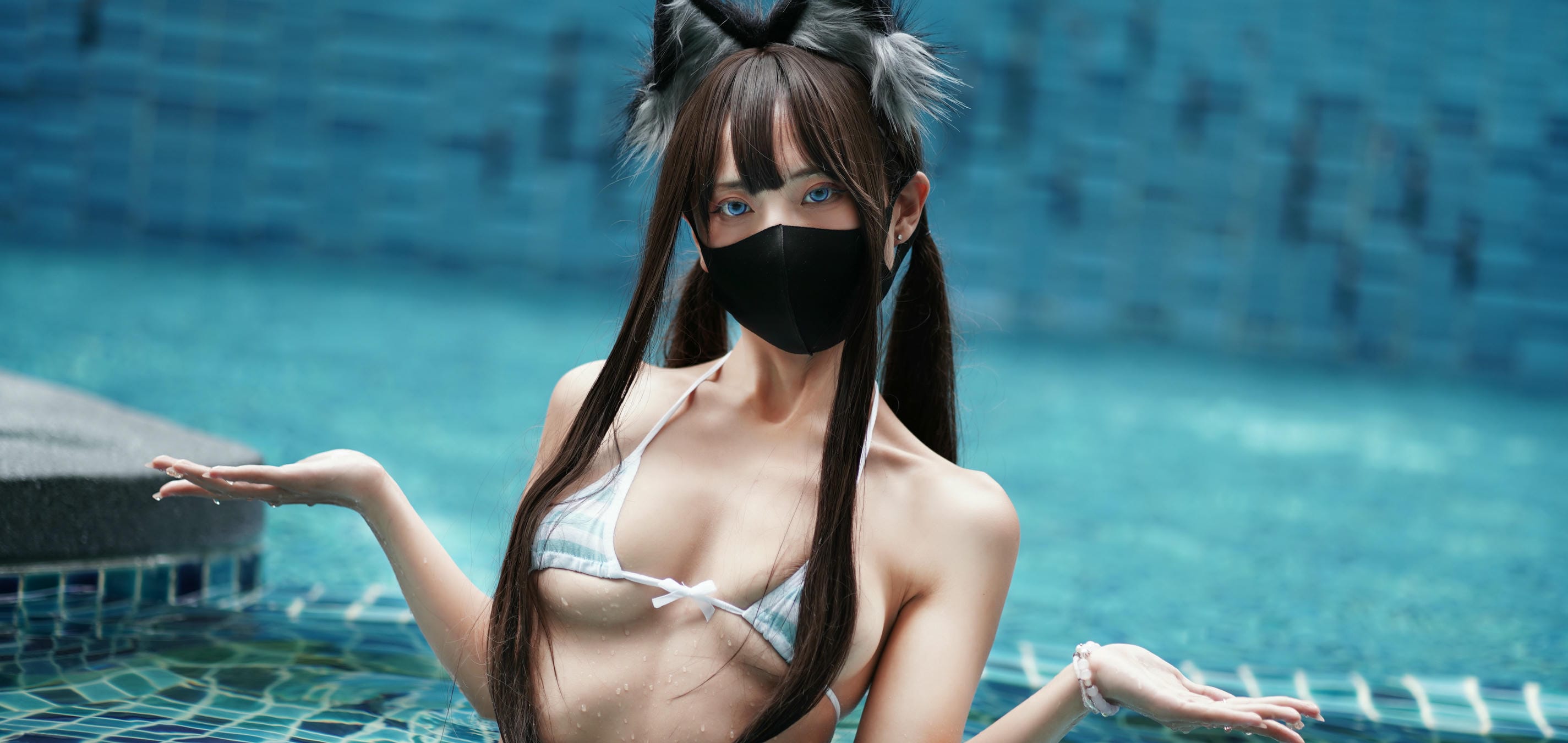 职业奶妈三水子 NO.005 猫猫蓝白比基尼 [85P1V 545.93 MB]_第2集