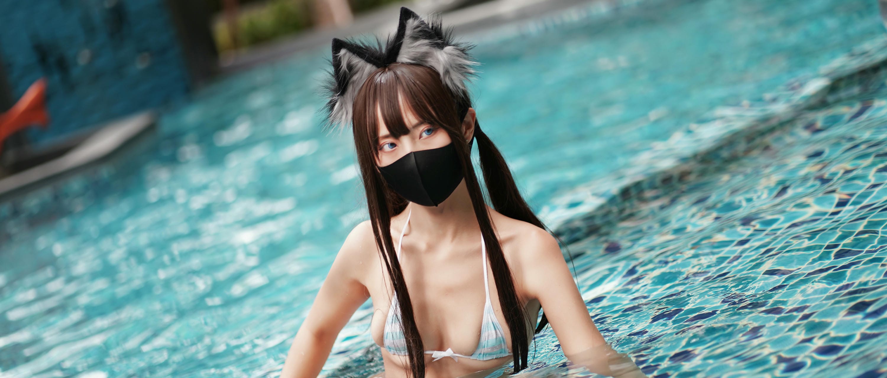 职业奶妈三水子 NO.005 猫猫蓝白比基尼 [85P1V 545.93 MB]_第3集