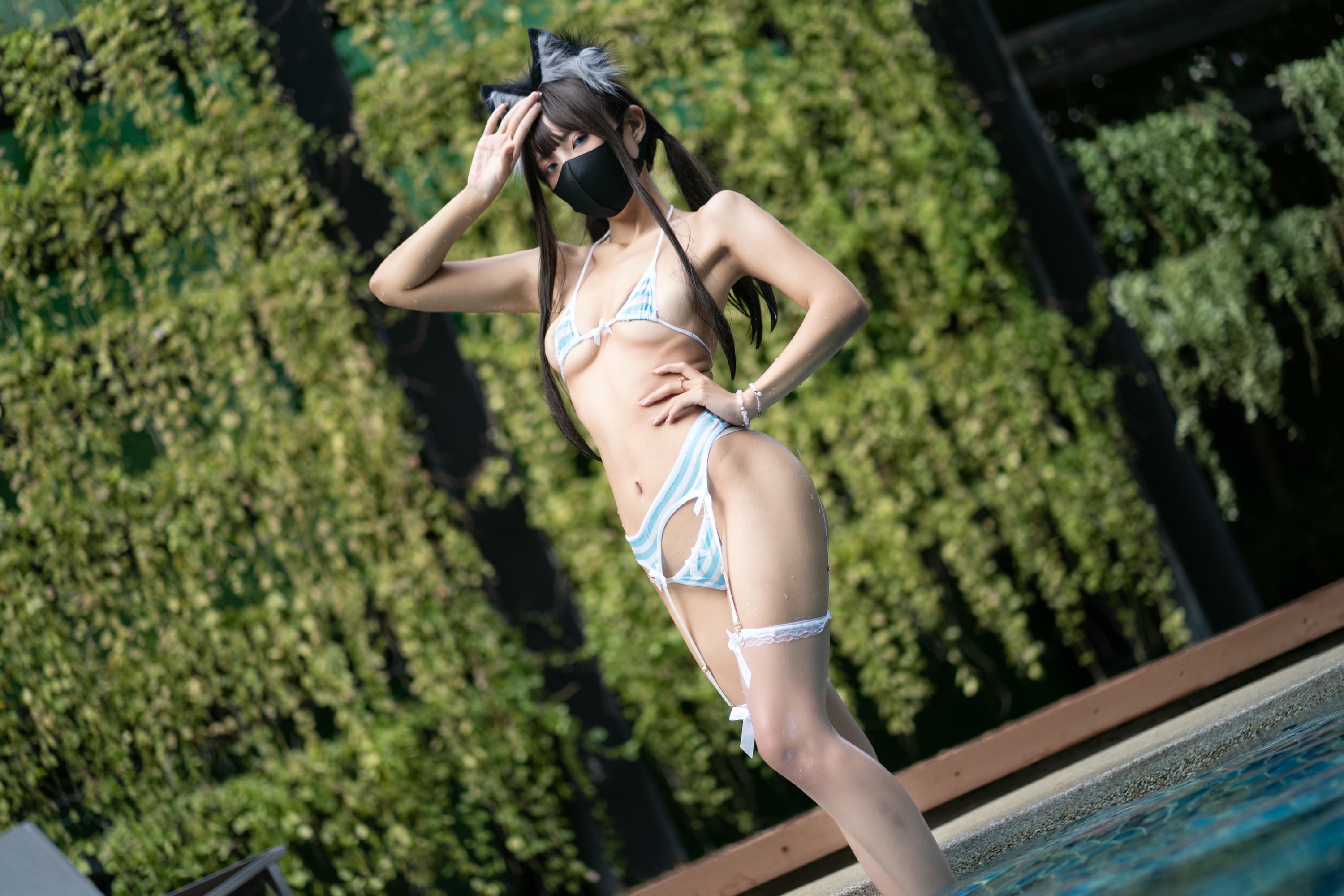 职业奶妈三水子 NO.005 猫猫蓝白比基尼 [85P1V 545.93 MB]_第4集