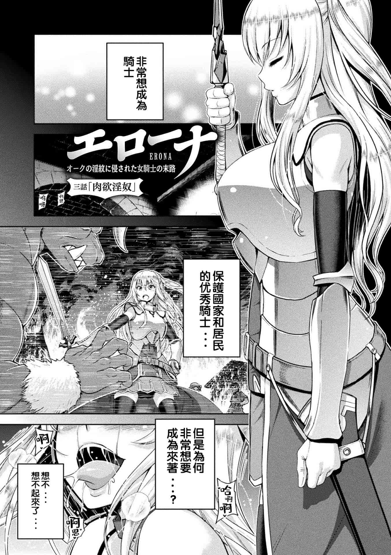 汉化版-[山田ゴゴゴ] エローナ オークの淫紋に侵された女騎士の末路_1_第3集