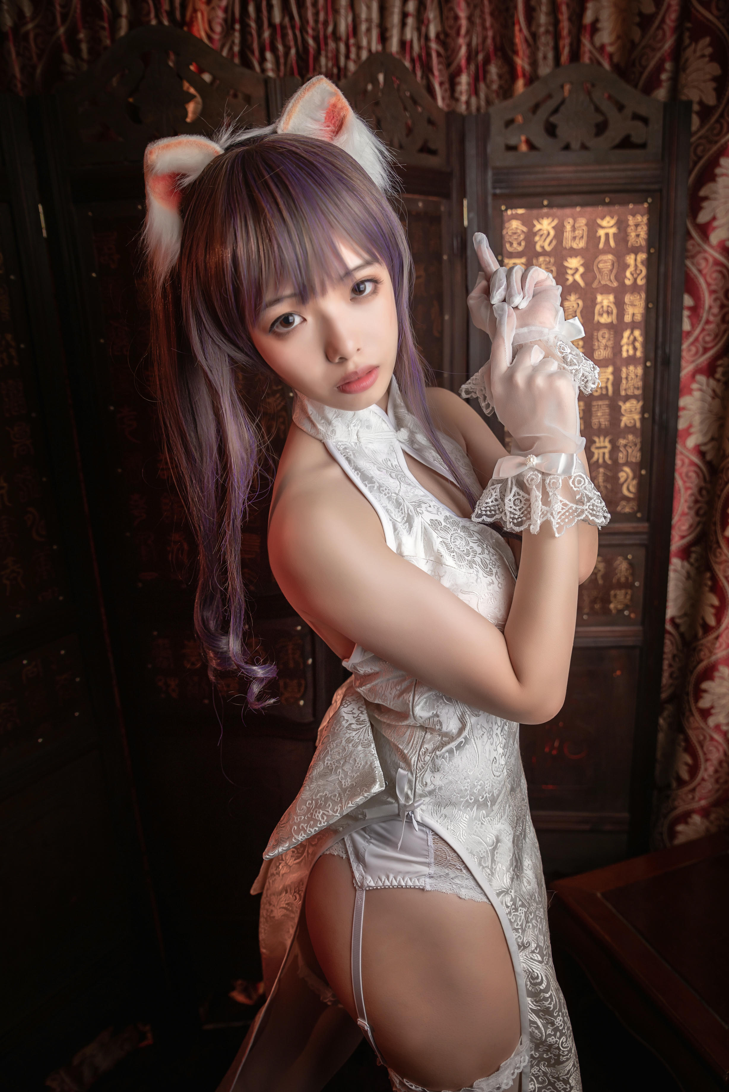 雯妹不讲道理 NO.006 白丝吊带袜 [15P-286MB]_第1集
