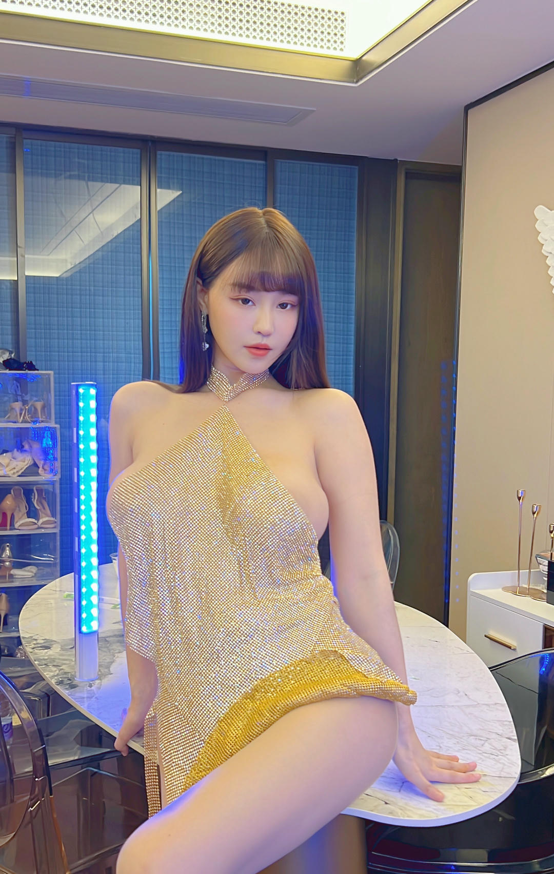 朱可儿 透视肉丝金色性感裙[73P／188MB]_第3集