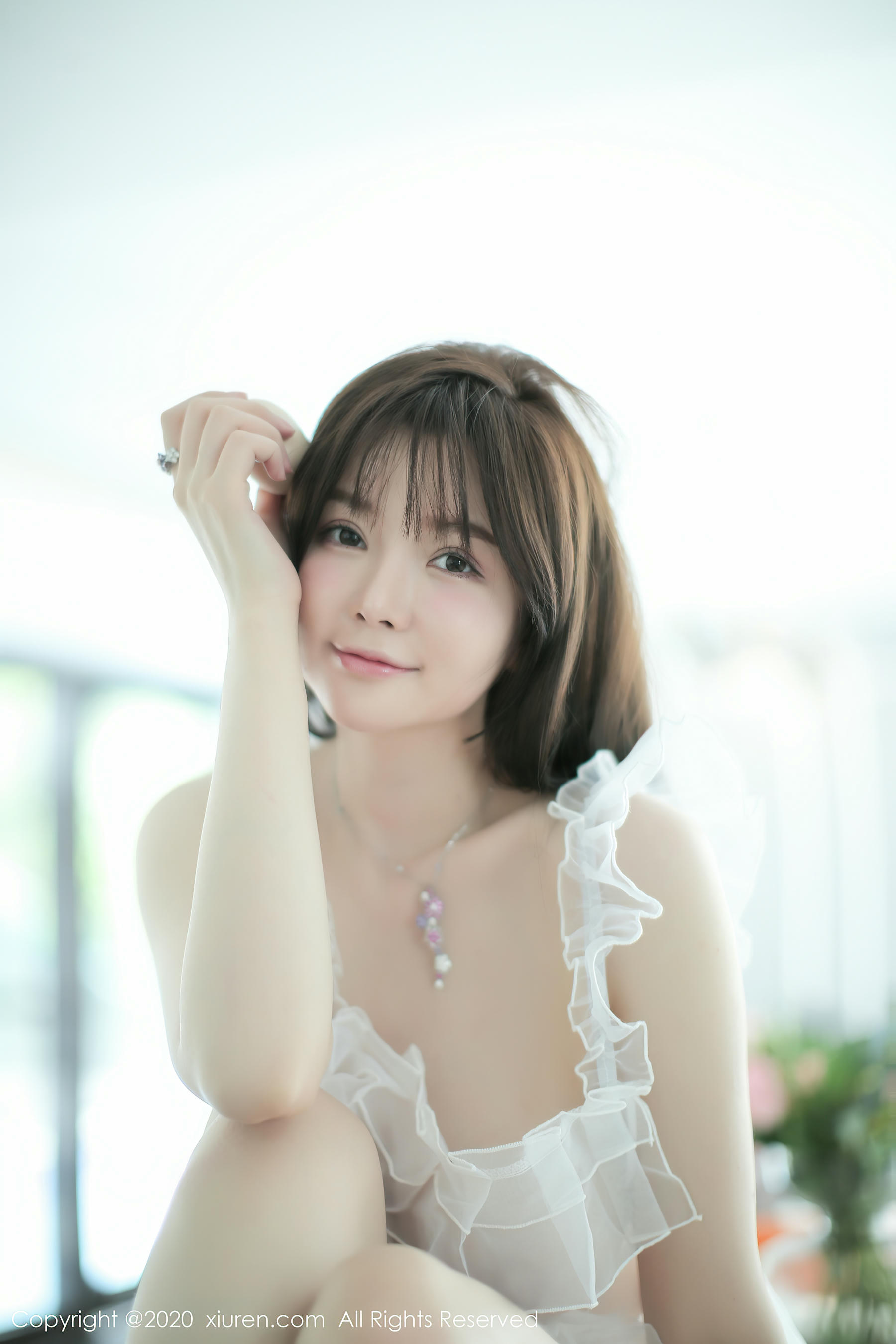 [XiuRen秀人网] NO.096 2020.10.16 NO.2660 糯美子Mini 轻薄白色透视服饰 [38P-306MB]_第1集