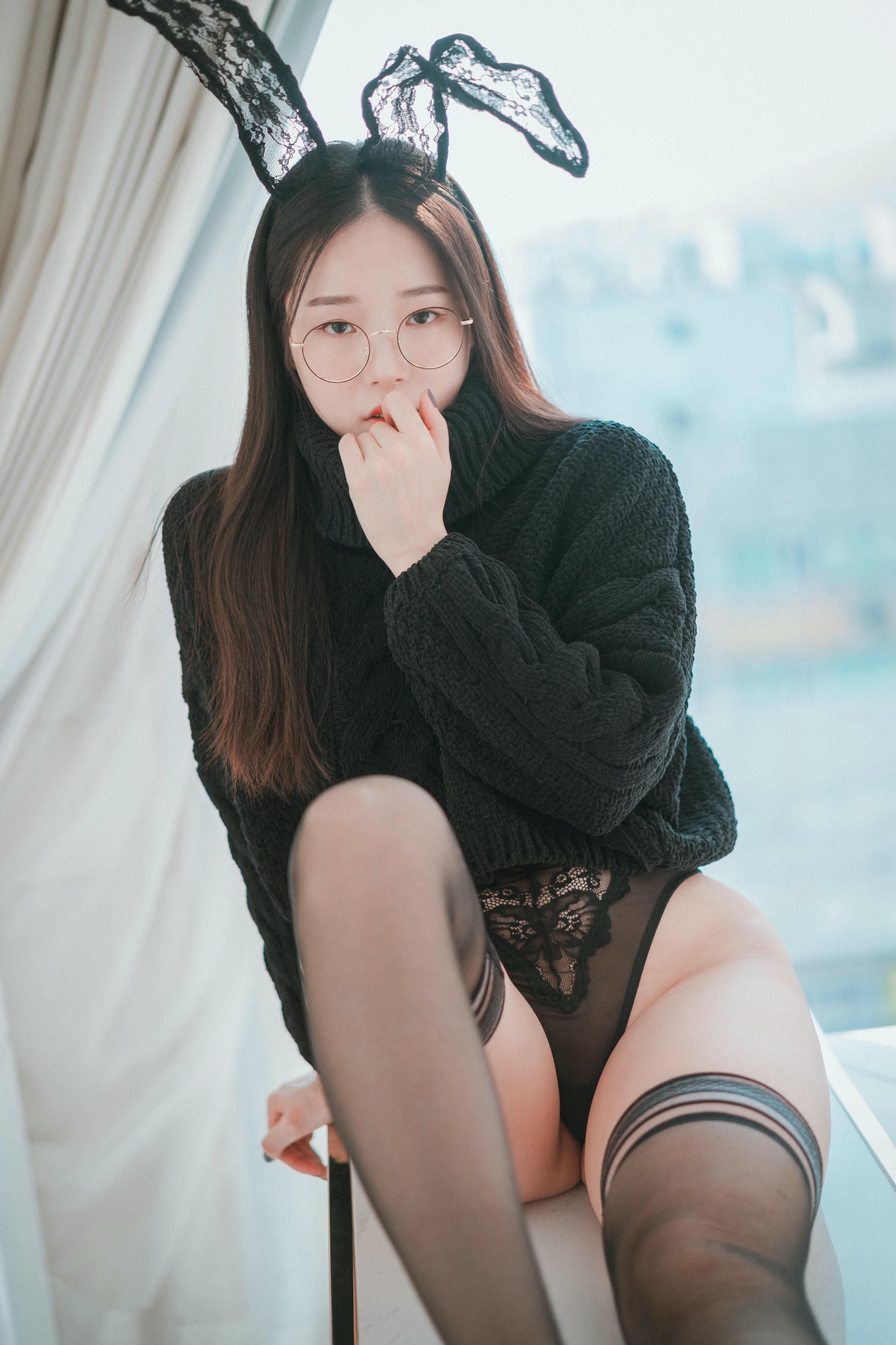韩国美女-DJAWA Photo Vol.0209 - Pia (피아) - Loose and Tight Black [32P 229MB]_第2集