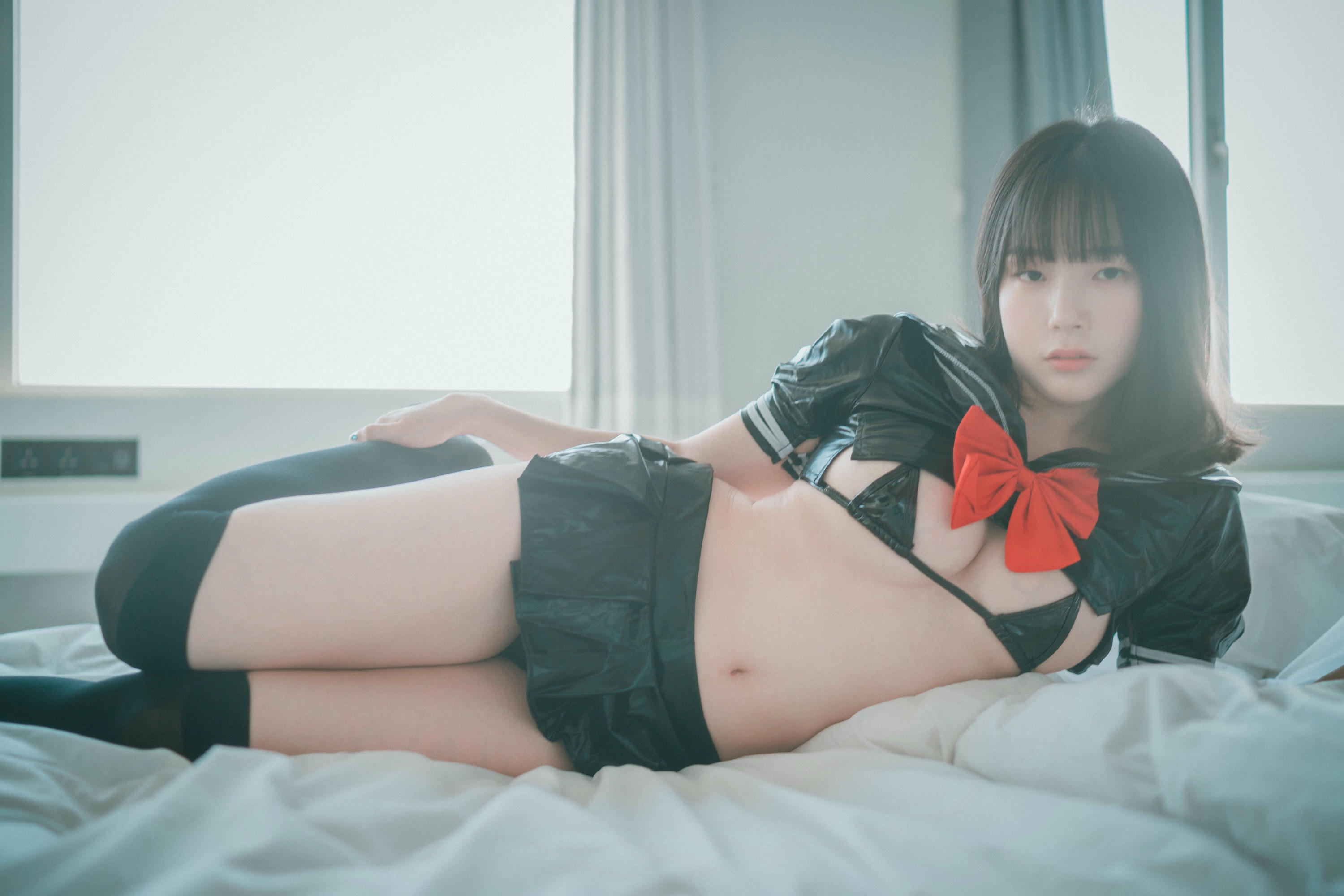 韩国美女-Pia (피아) - NO.029 [DJAWA] Leather Black Schoolgirl [102P-937MB]_第4集