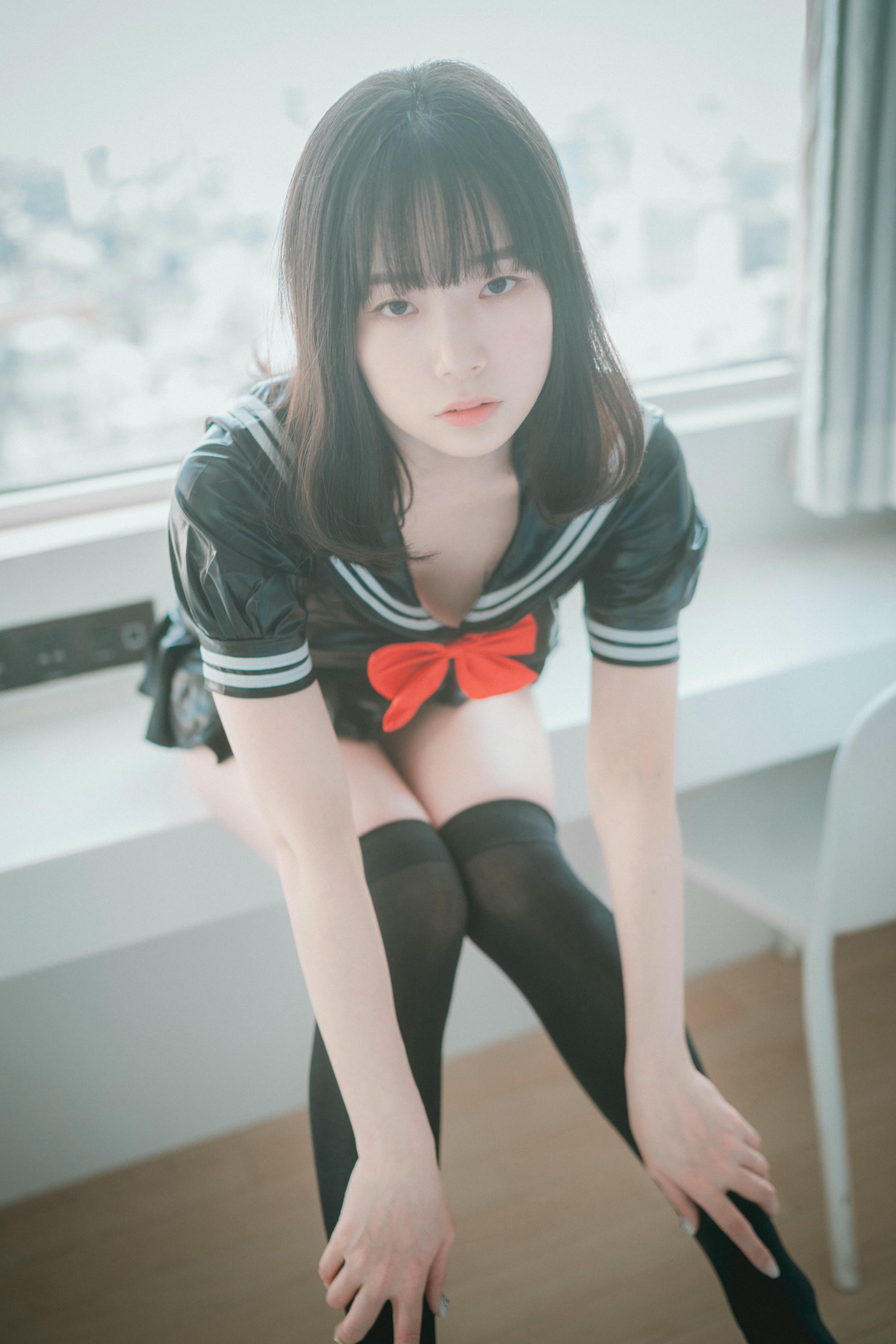 韩国美女-Pia (피아) - NO.029 [DJAWA] Leather Black Schoolgirl [102P-937MB]_第5集