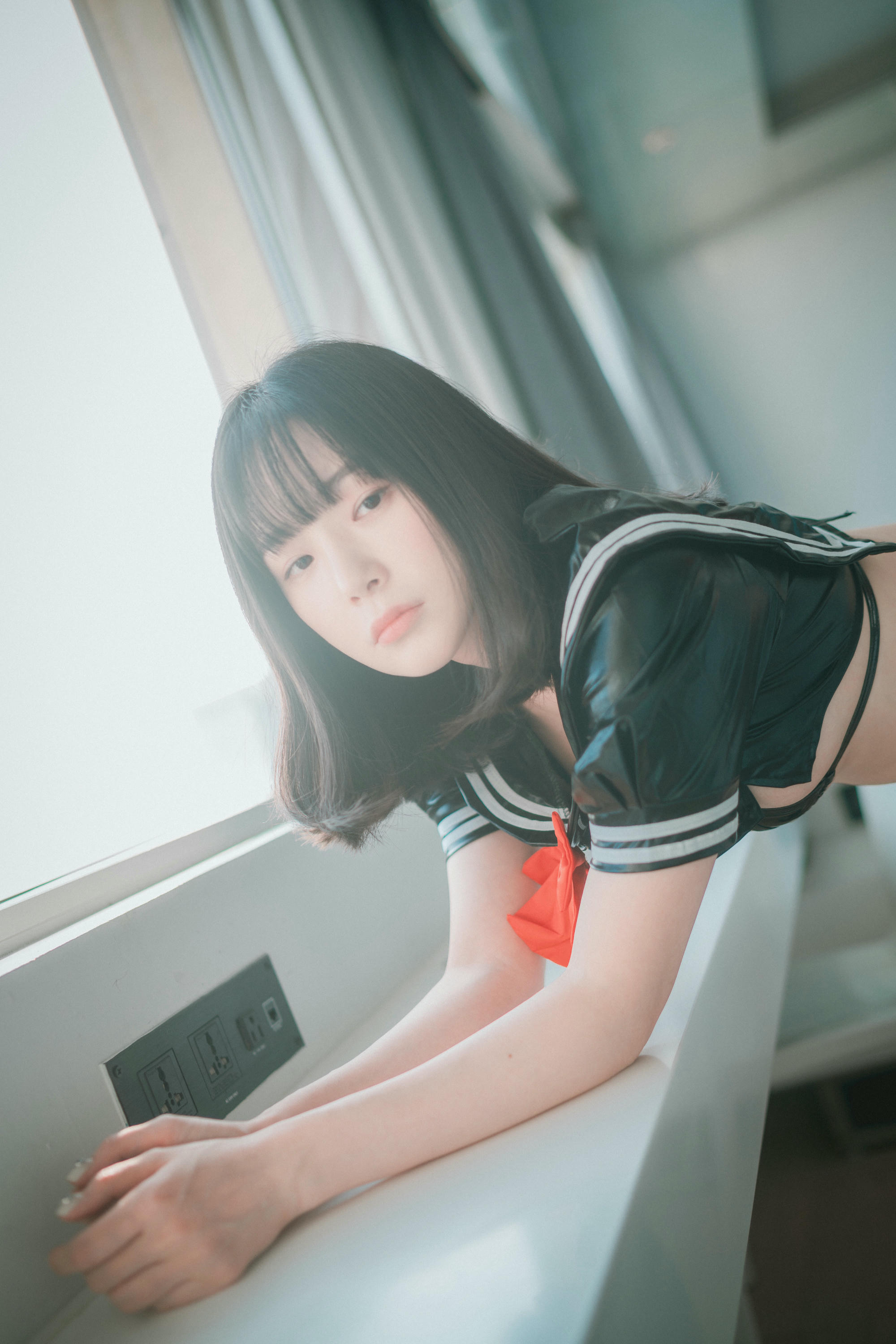 韩国美女-Pia (피아) - NO.029 [DJAWA] Leather Black Schoolgirl [102P-937MB]_第5集