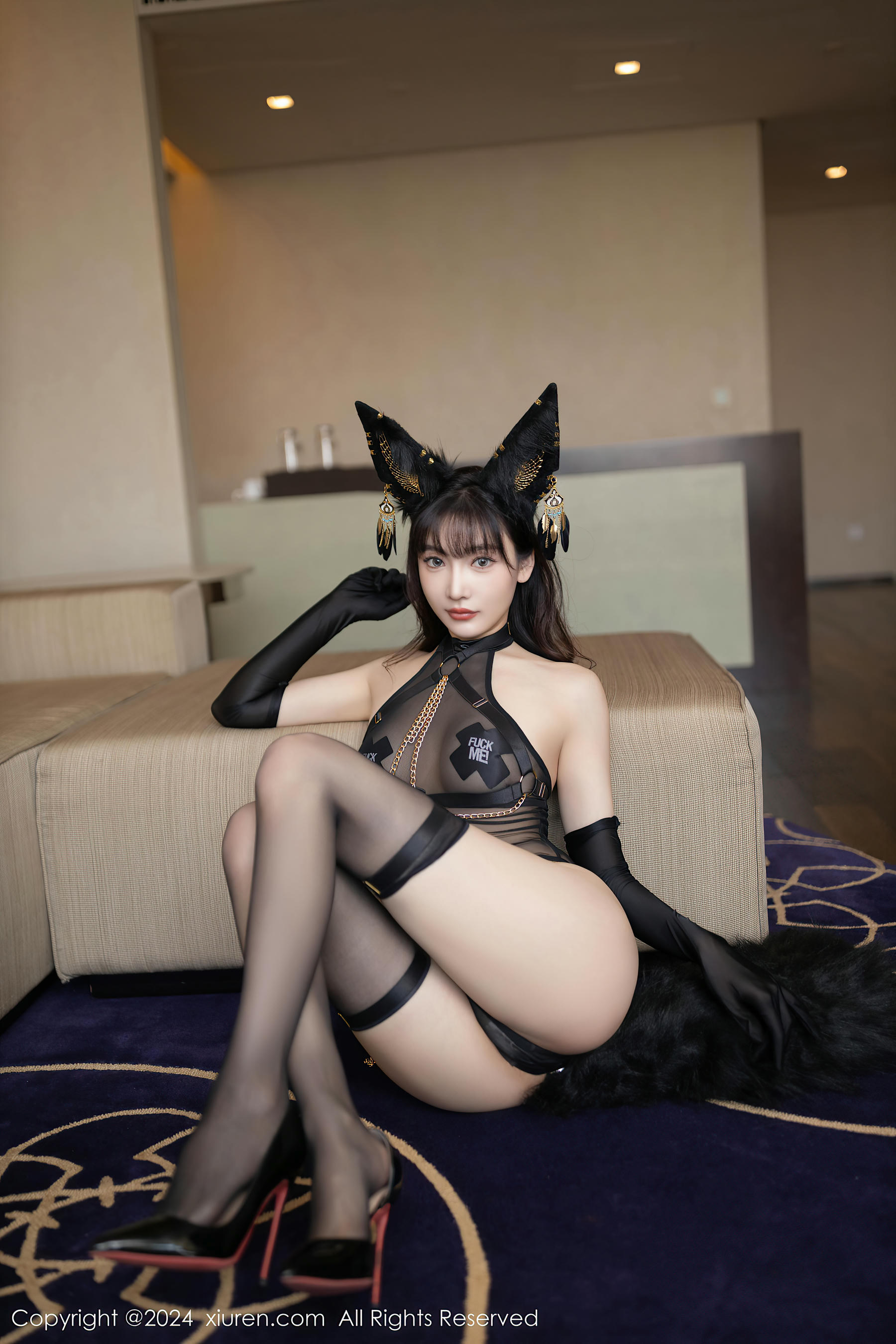 XIUREN秀人网 2024.11.21 NO.9483 陆萱萱 黑丝美腿 [81P 844.00 MB]_第2集